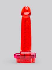 Double Penetrator Cock Ring Anal Vibrator Strap-On, Red, hi-res