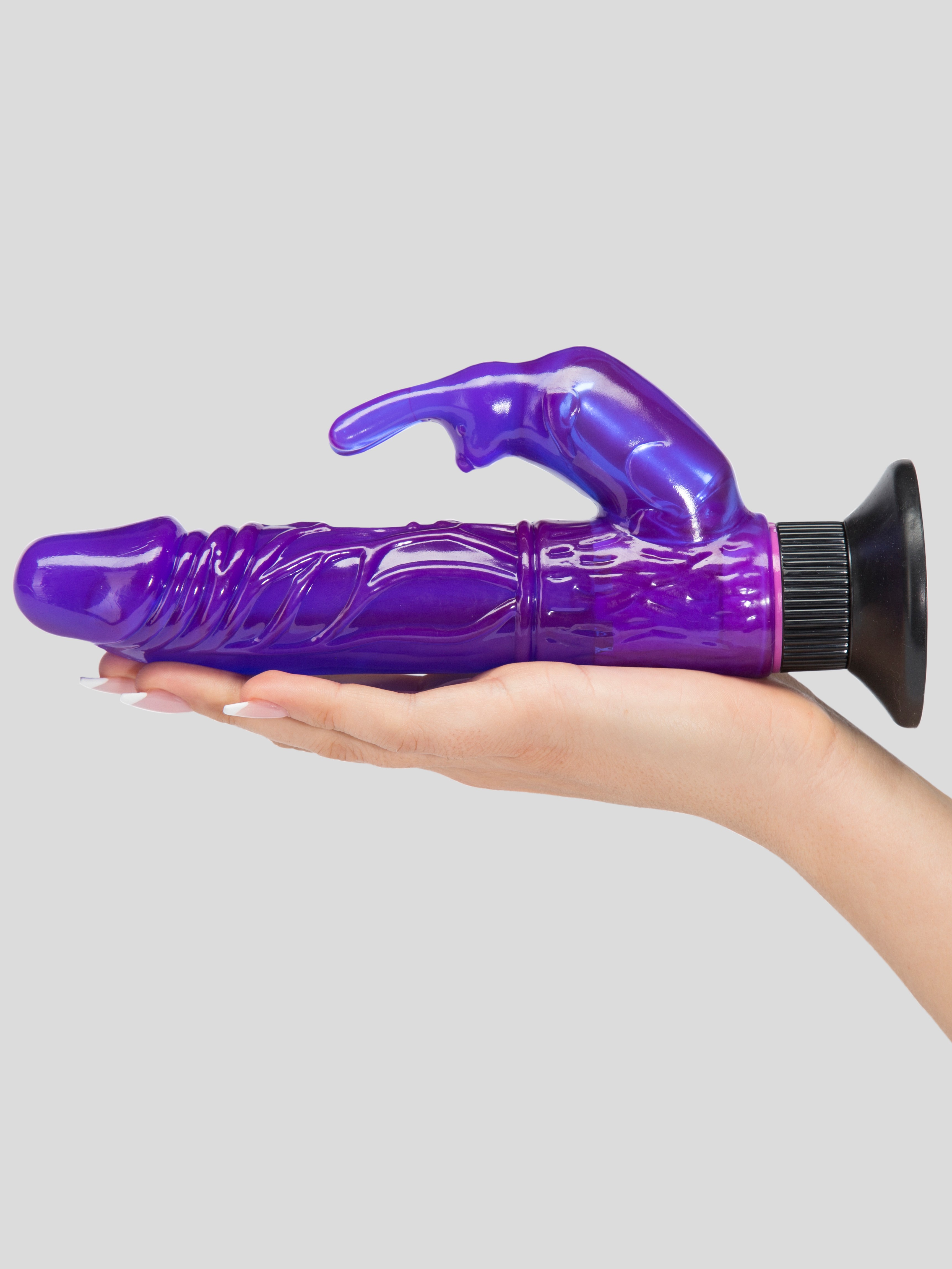 Wall Banger Suction Cup Rabbit Vibrator, Purple, hi-res