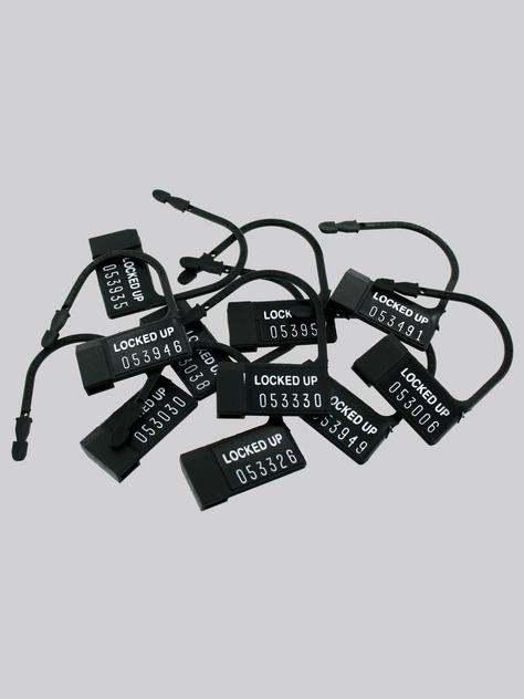 CB-X Chastity Plastic Locks (10 Pack), Black, hi-res
