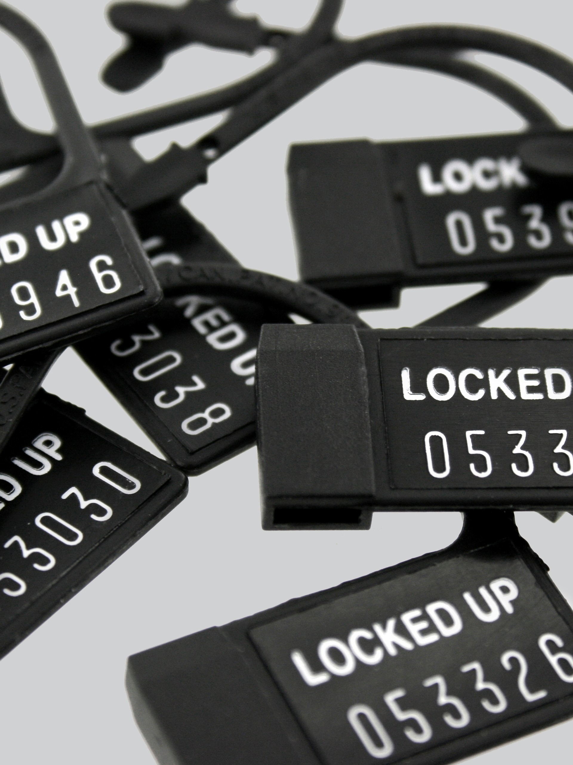 CB-X Chastity Plastic Locks (10 Pack), Black, hi-res