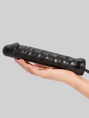 Inflatable Stud Dildo 9.5 Inch, Black, hi-res