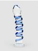 Gode verre texture spirale Sapphire n° 5 18 cm, Icicles, Bleu, hi-res
