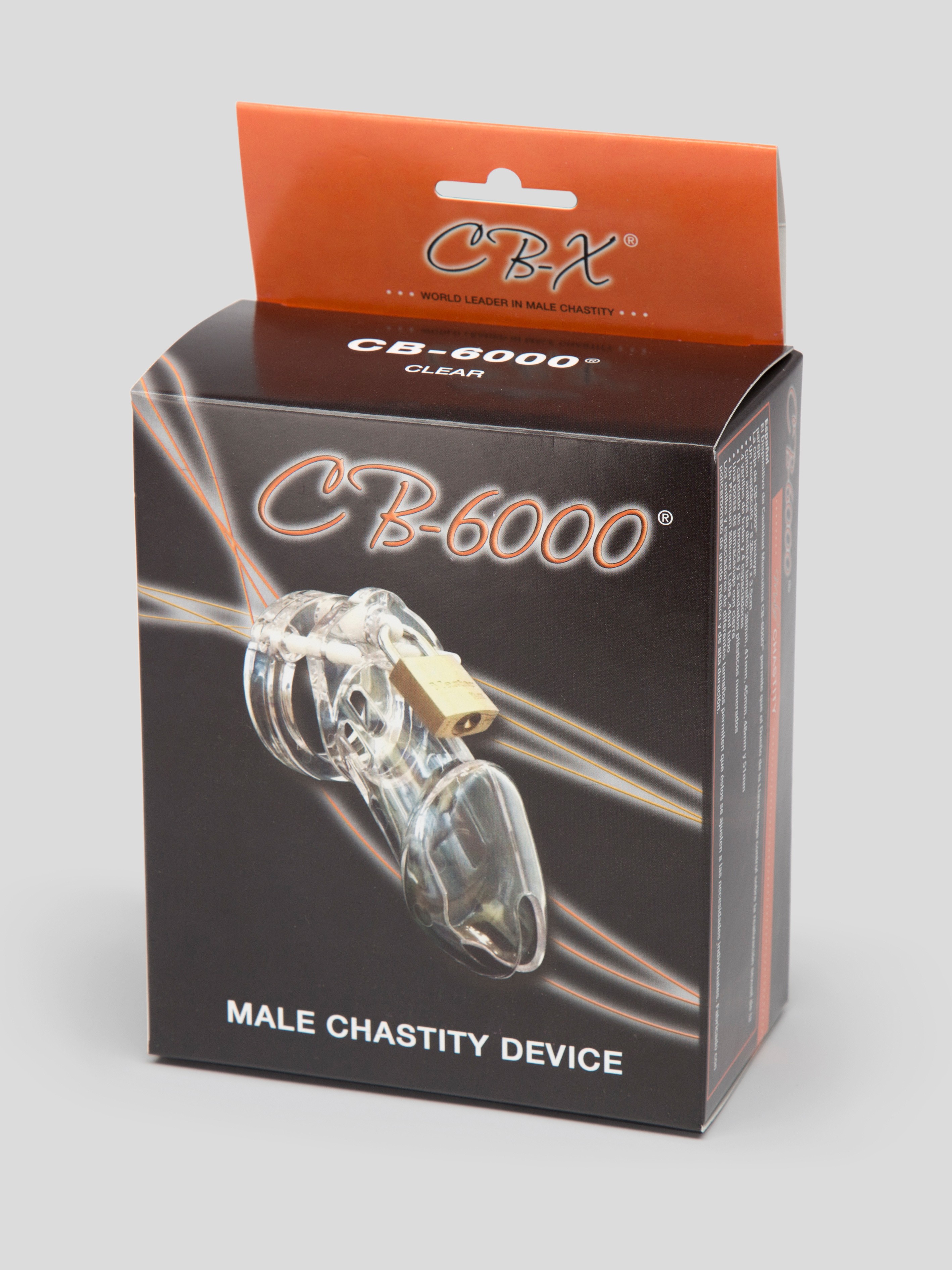 CB-6000 Male Chastity Cage Kit, Clear, hi-res