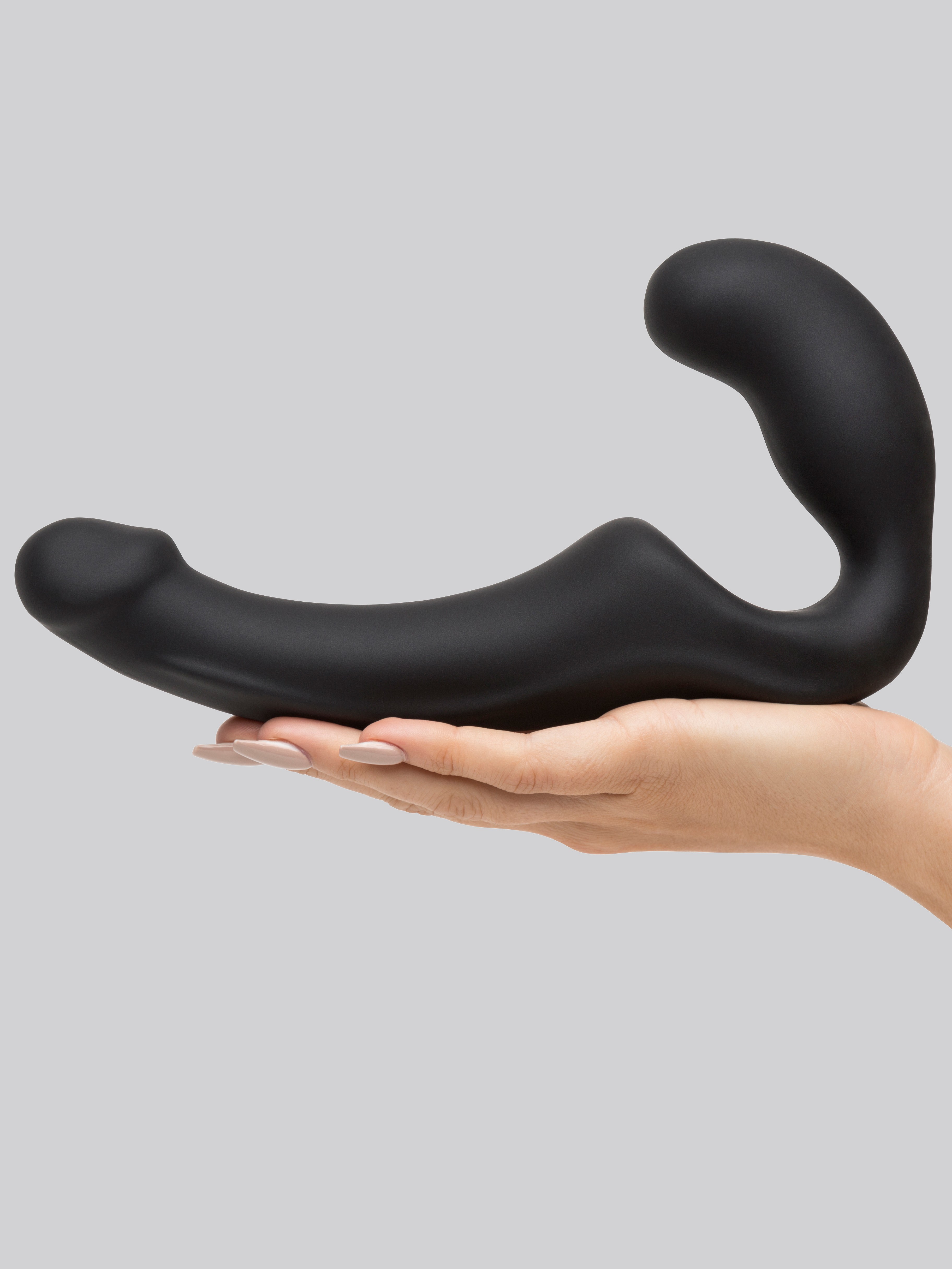 Fun Factory Share Silicone Strapless Strap-On Dildo 6 Inch, Black, hi-res