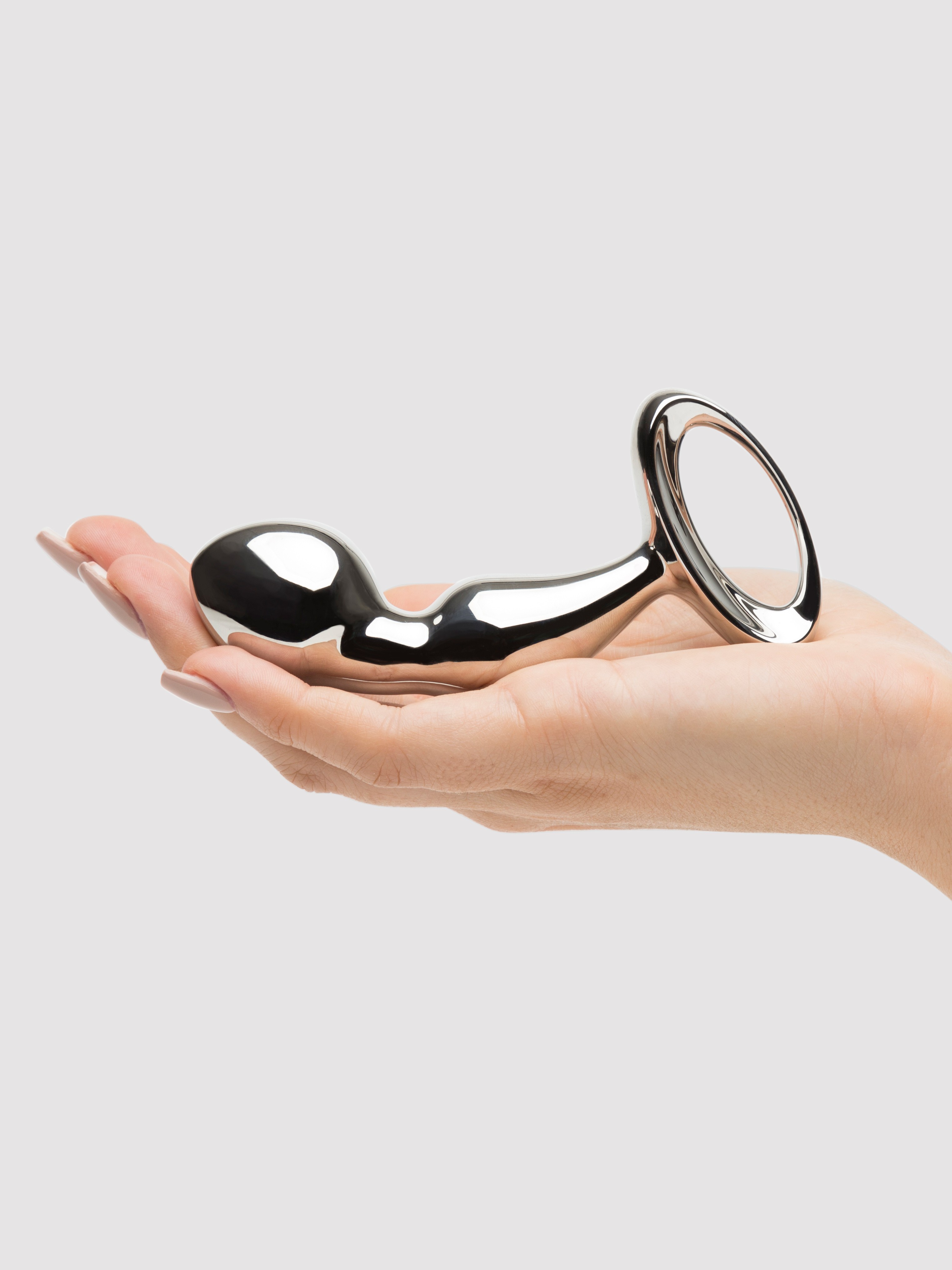 njoy Pure Fun Stainless Steel P-Spot Butt Plug, Silver, hi-res