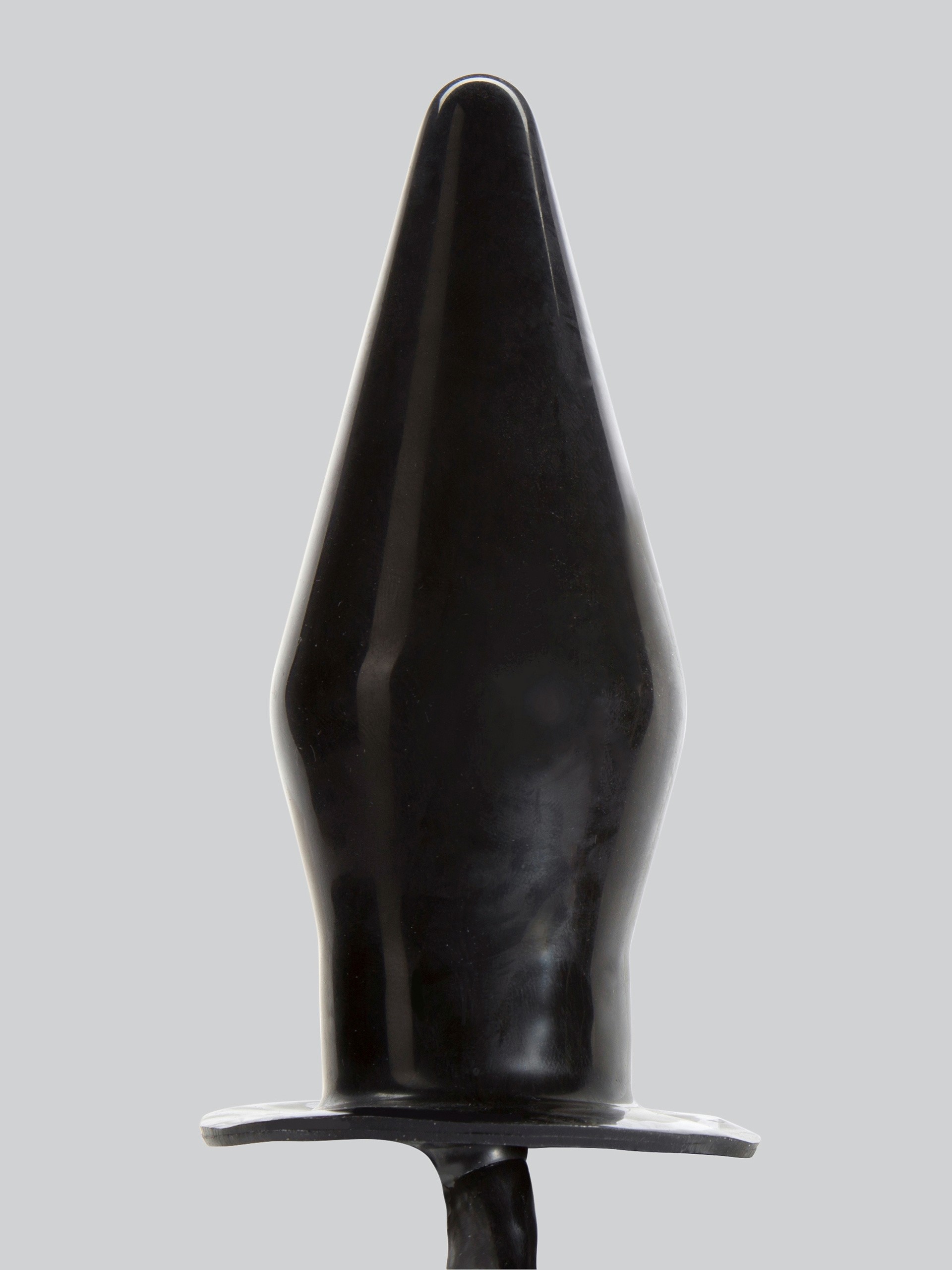 Cock Locker Large Inflatable Butt Plug 7.5 Inch, Black, hi-res