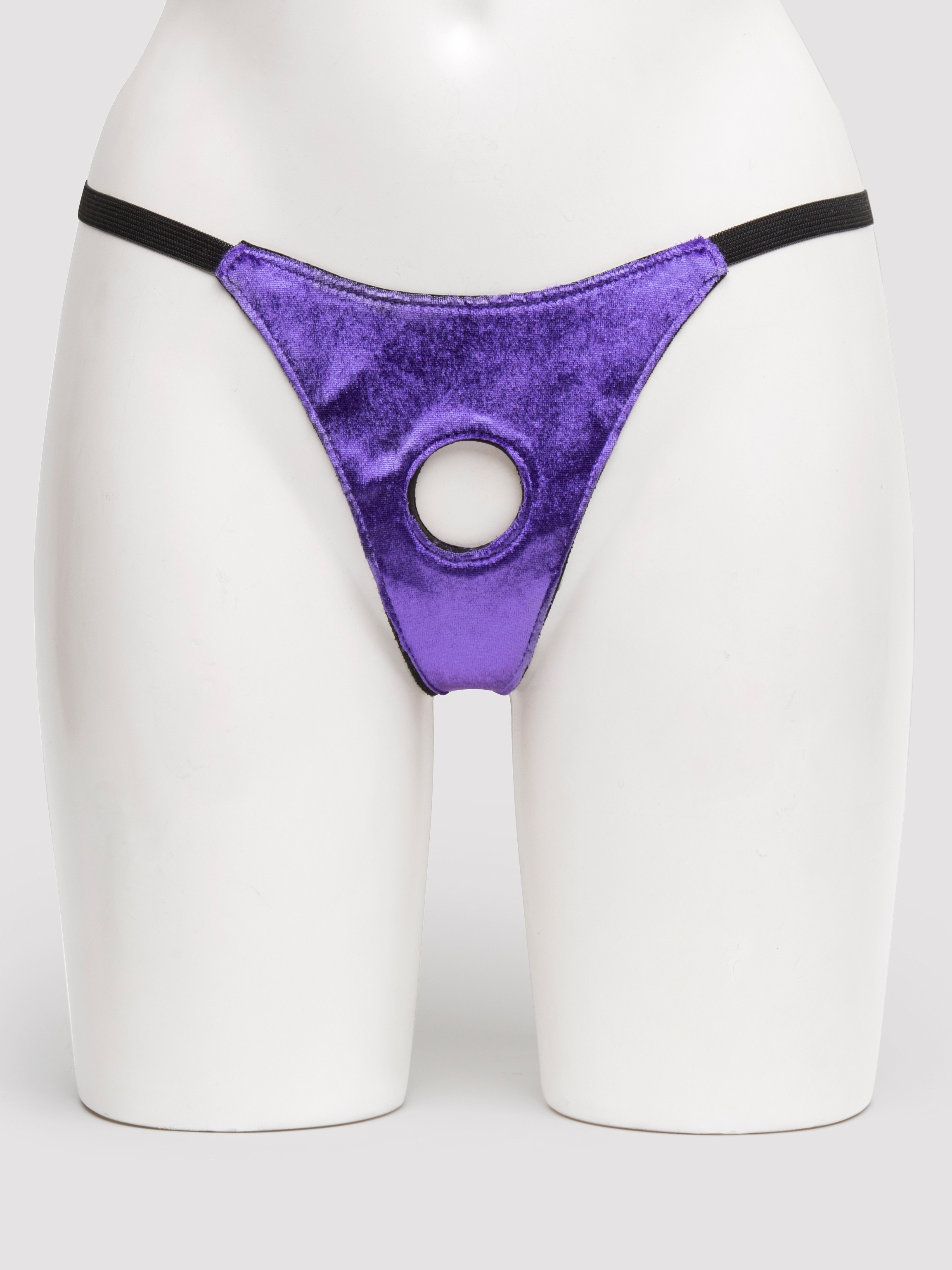 Fetish Fantasy Beginner's Vibrating Strap-On 4.5 Inch Dildo, Purple, hi-res