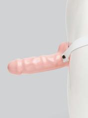 Doc Johnson Strappy Hollow Penis Extender 7 Inch, Flesh Pink, hi-res
