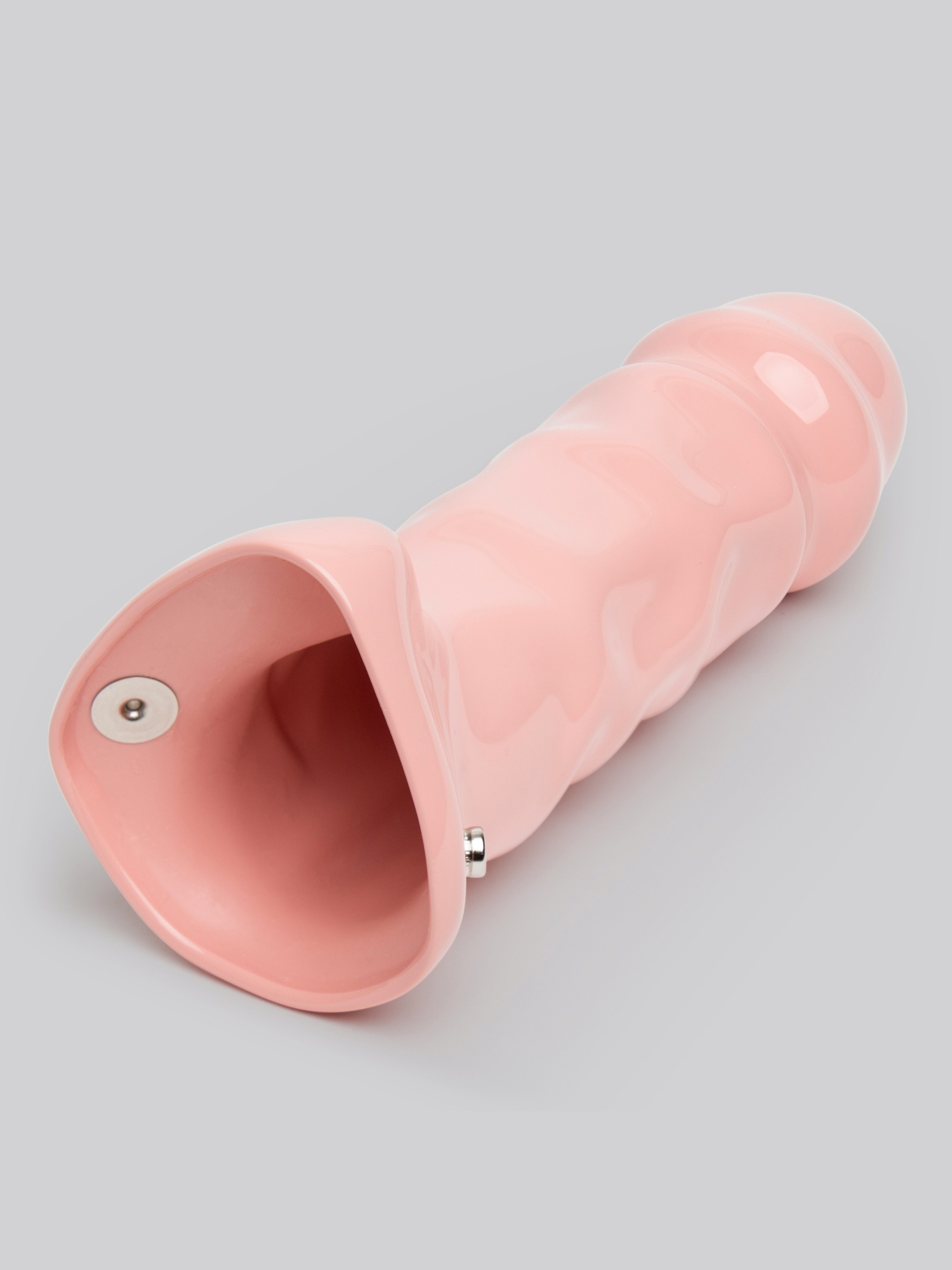 Doc Johnson Strappy Hollow Penis Extender 7 Inch, Flesh Pink, hi-res