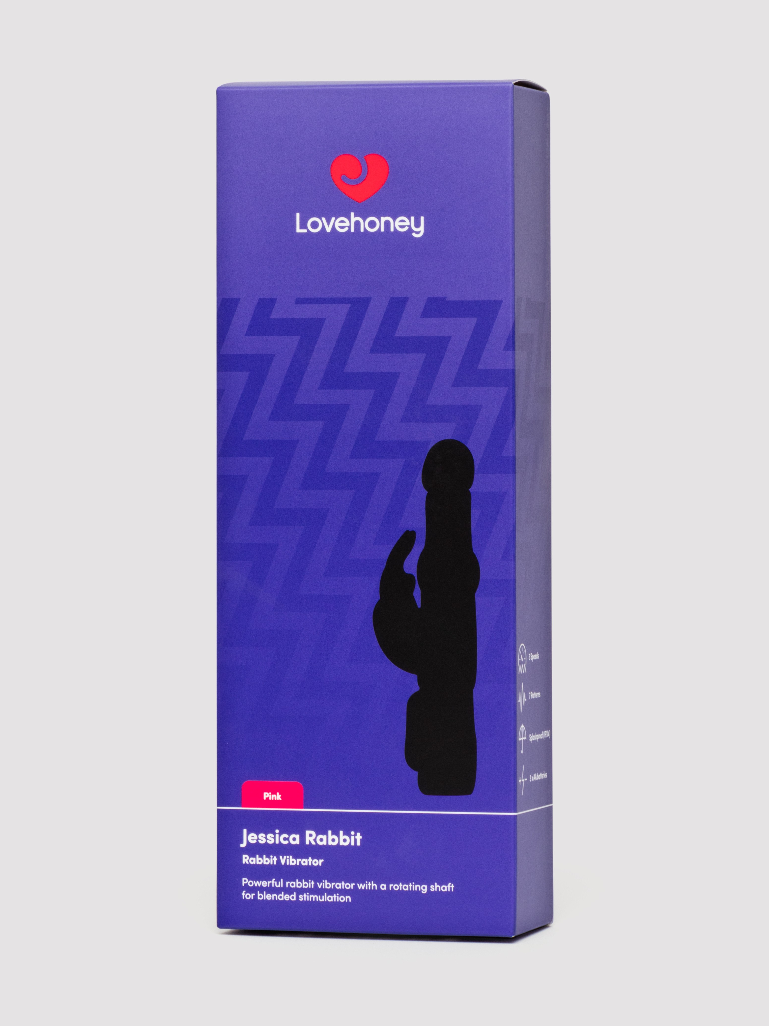 Lovehoney Jessica Rabbit 10 Function Rabbit Vibrator, Pink, hi-res