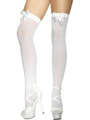 Fever White Stockings with Bows