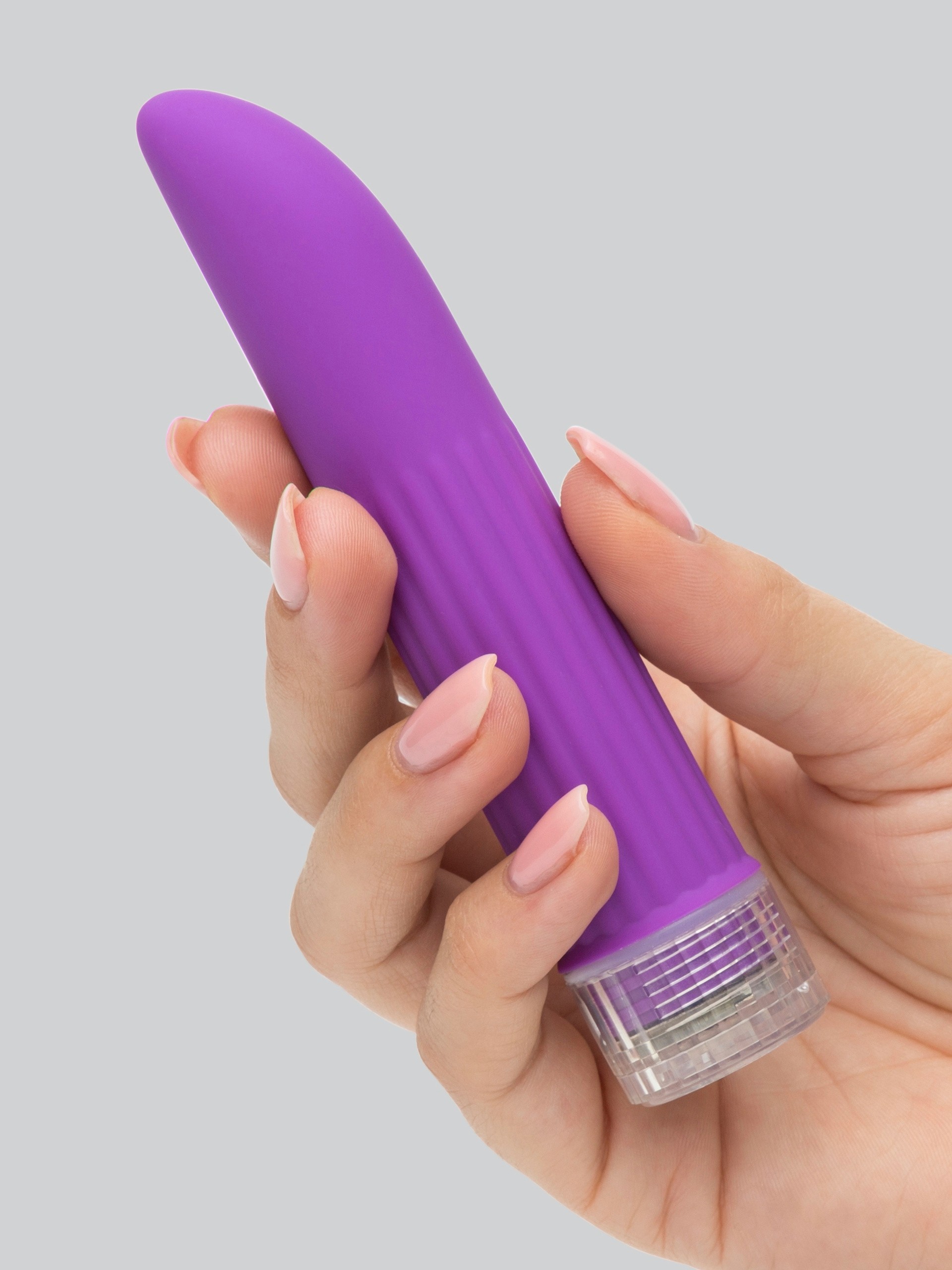 Mystim Ribbed Ball Dildo, Silver, hi-res