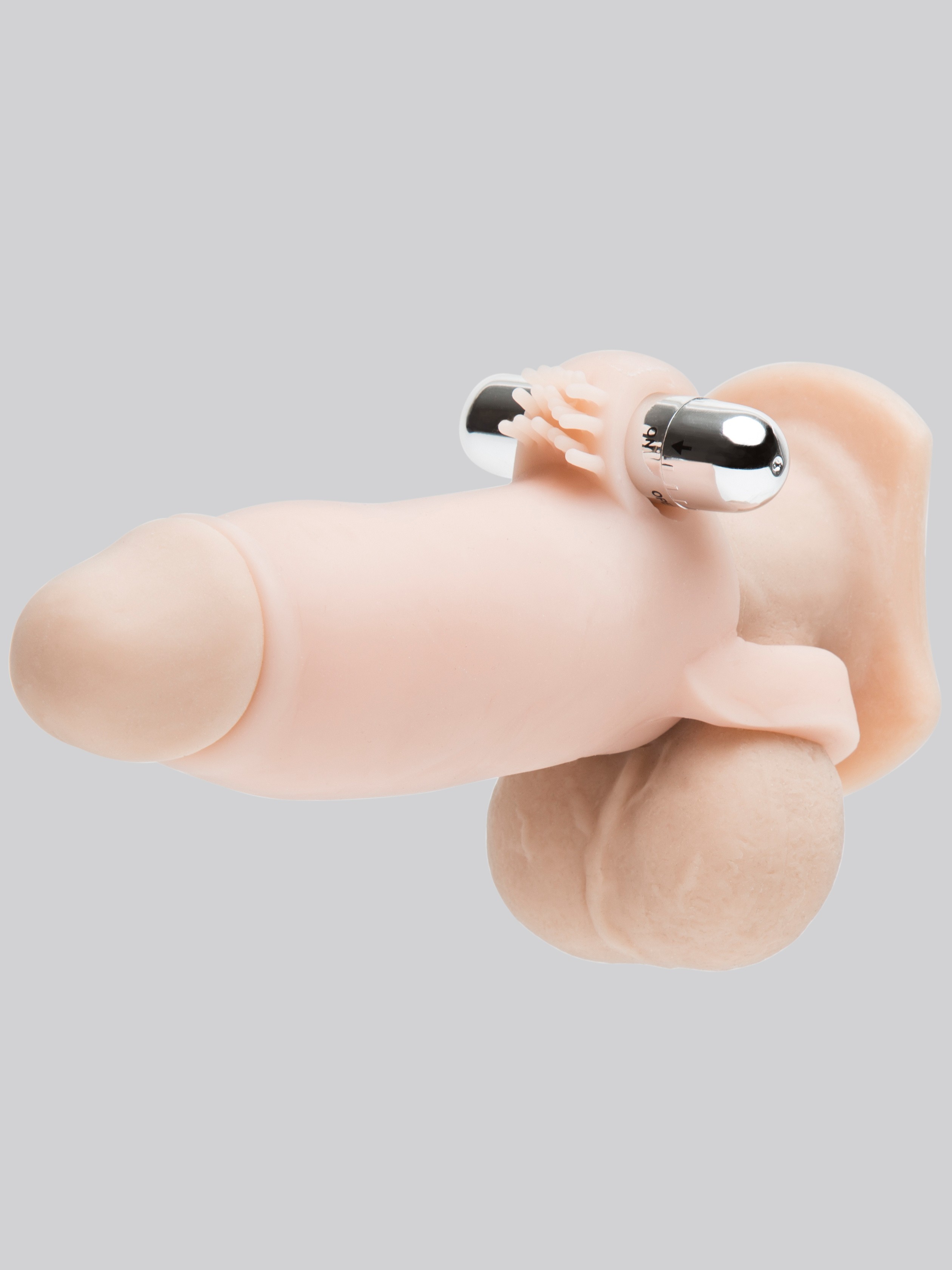 Real Feel Vibrating Penis Girth Enhancer with Ball Loop, Flesh Pink, hi-res