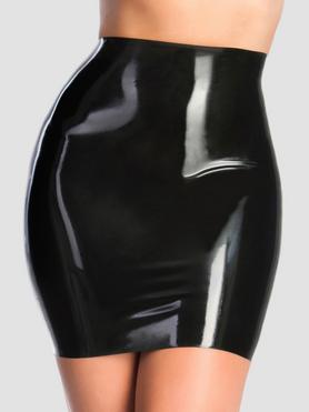 Mini Falda Retro de Látex de Rubber Girl