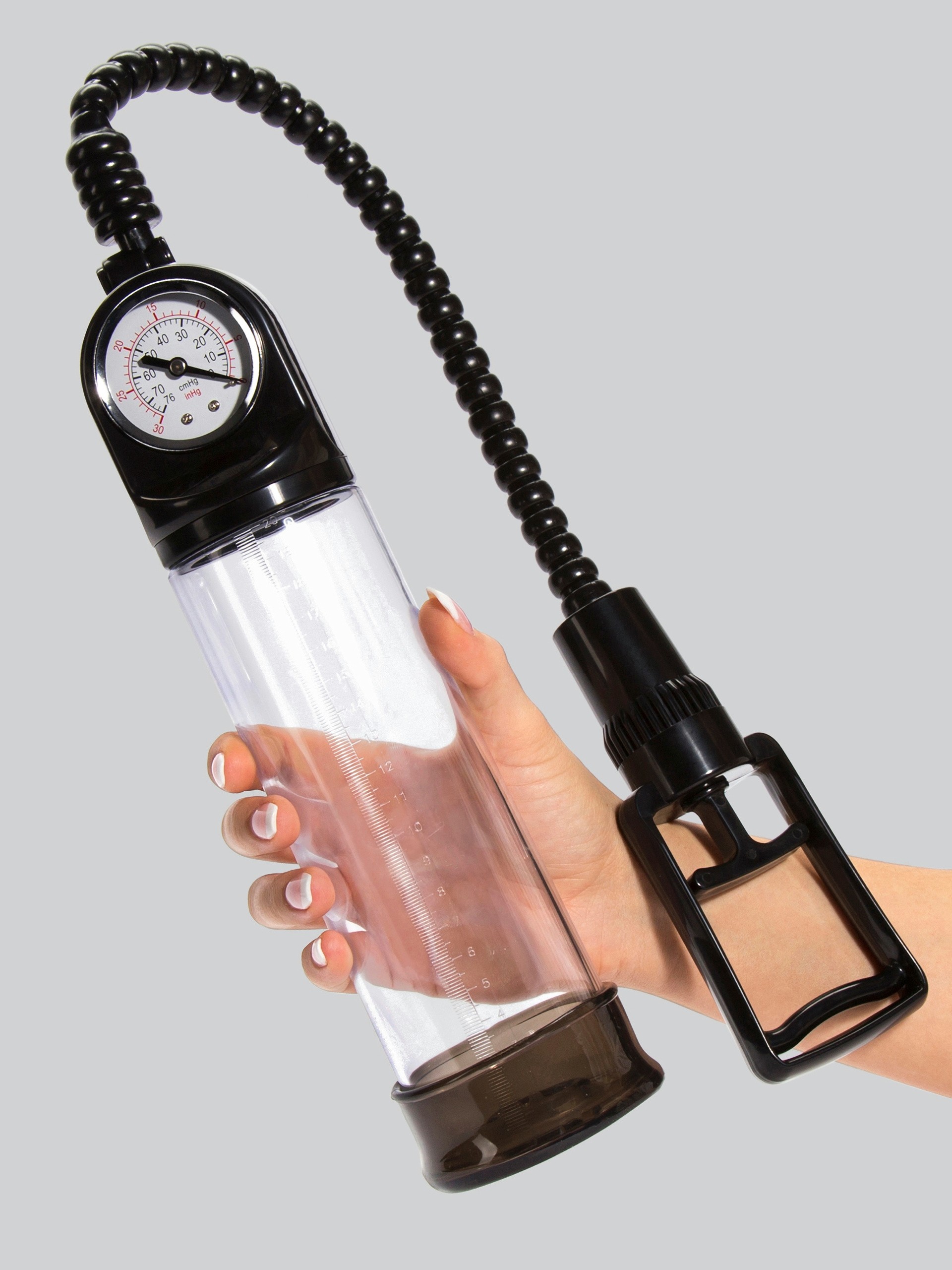 Master Gauge Trigger Controlled Penis Pump, Black, hi-res