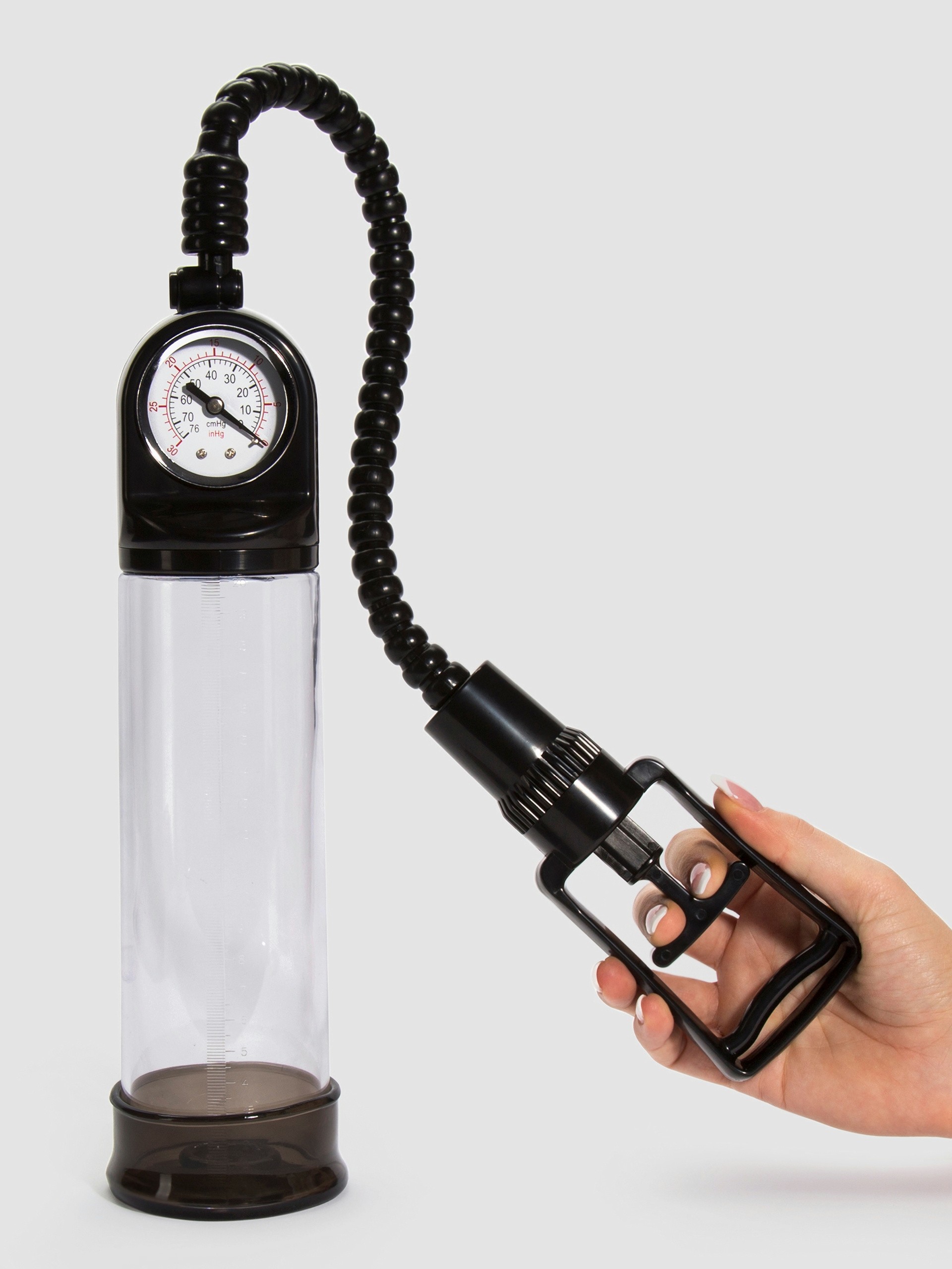 Master Gauge Trigger Controlled Penis Pump, Black, hi-res