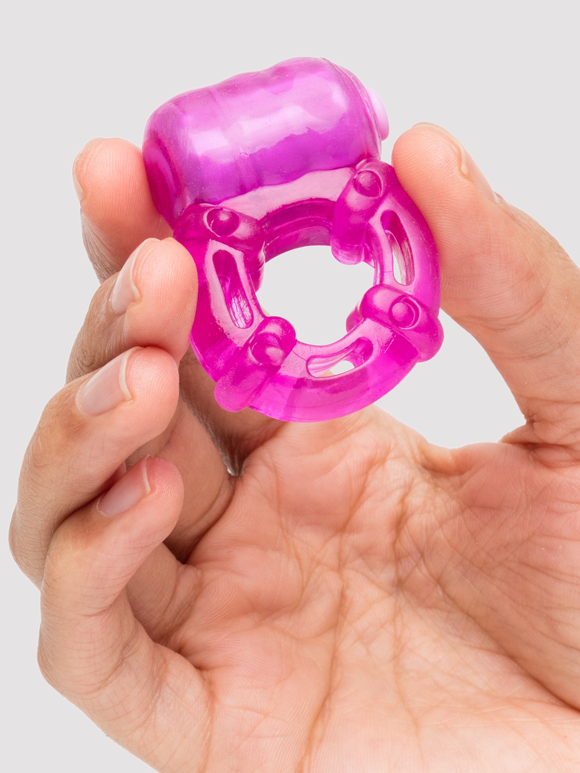 BASICS Vibrating Waterproof Cock Ring, Purple, hi-res