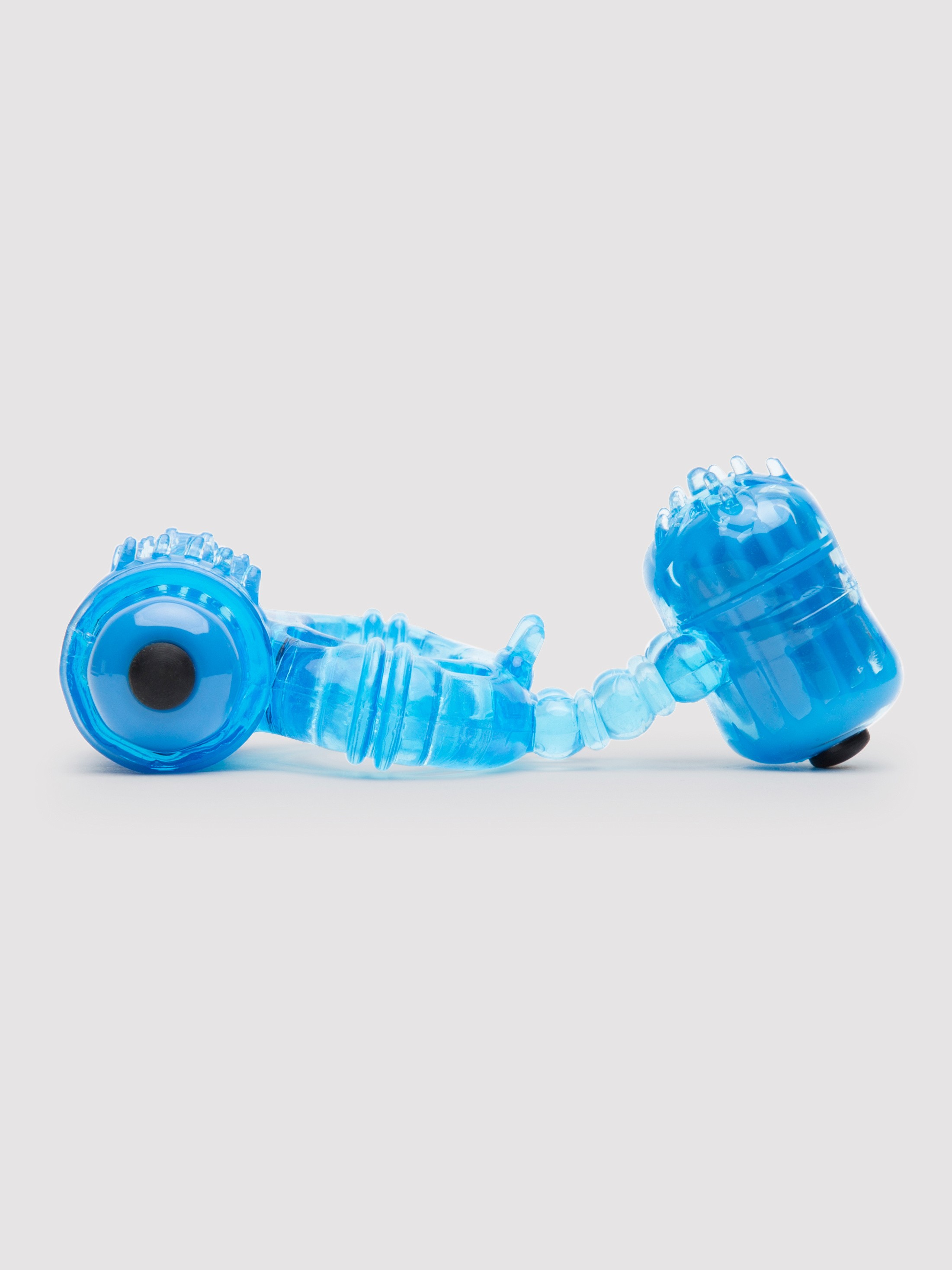 Lovehoney Double Ding Ding Vibrating Cock Ring, Blue, hi-res