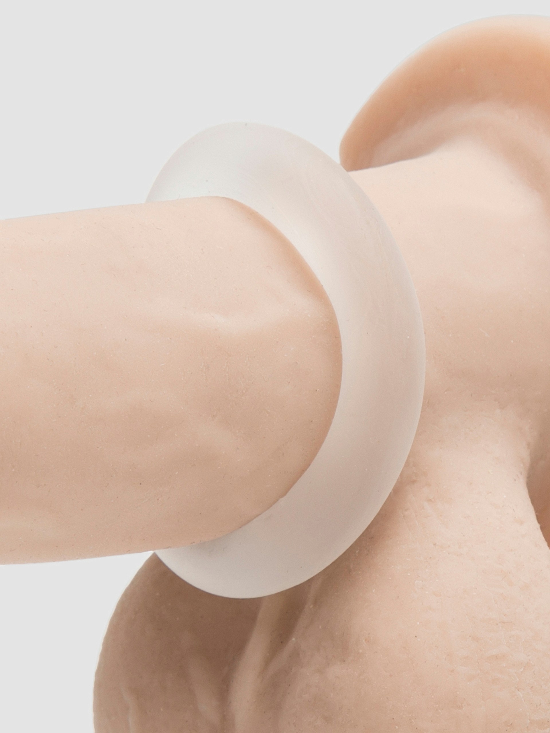 BASICS Doughnut Stretchy Cock Ring, Clear, hi-res