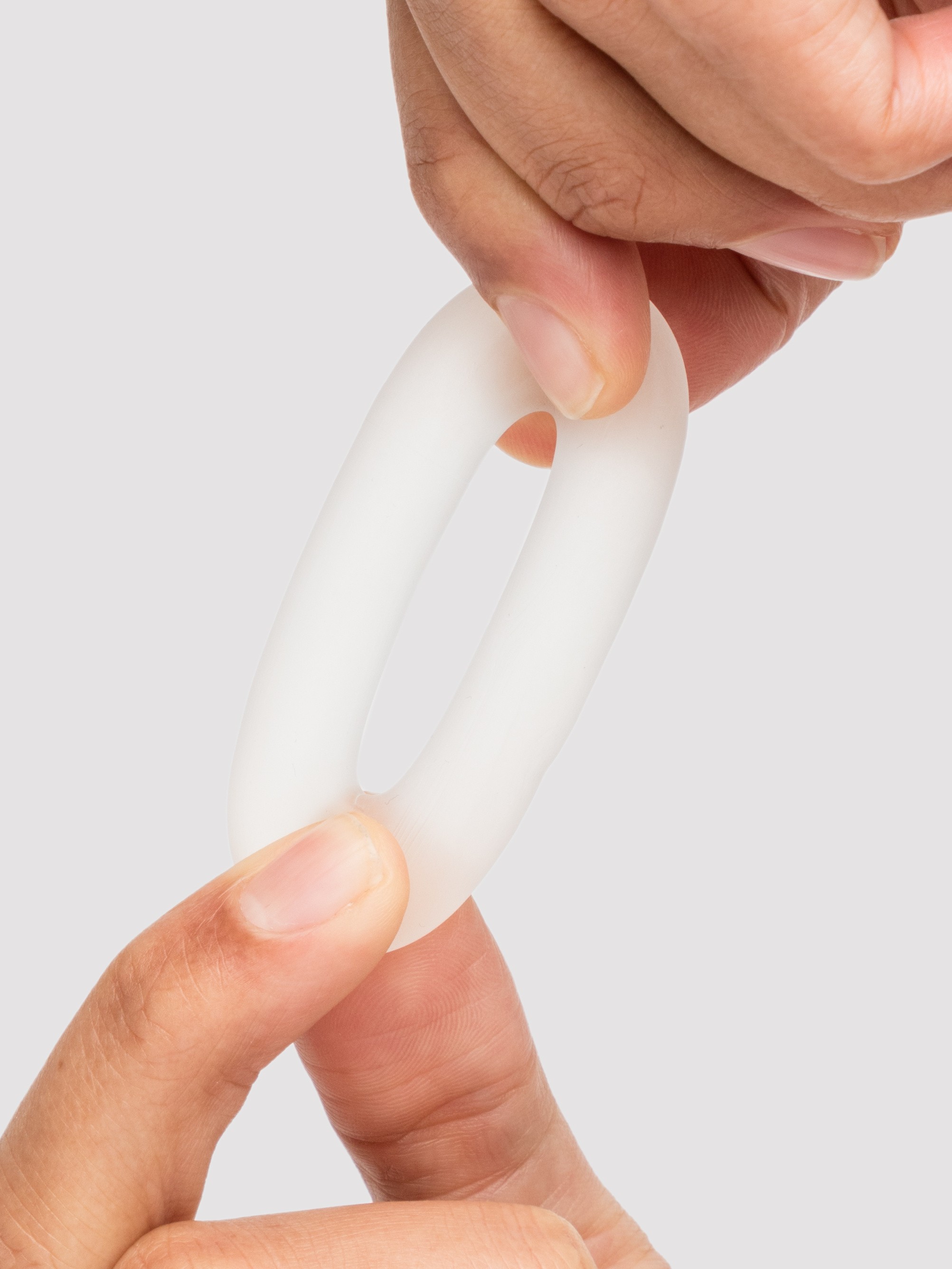 BASICS Doughnut Stretchy Cock Ring, Clear, hi-res