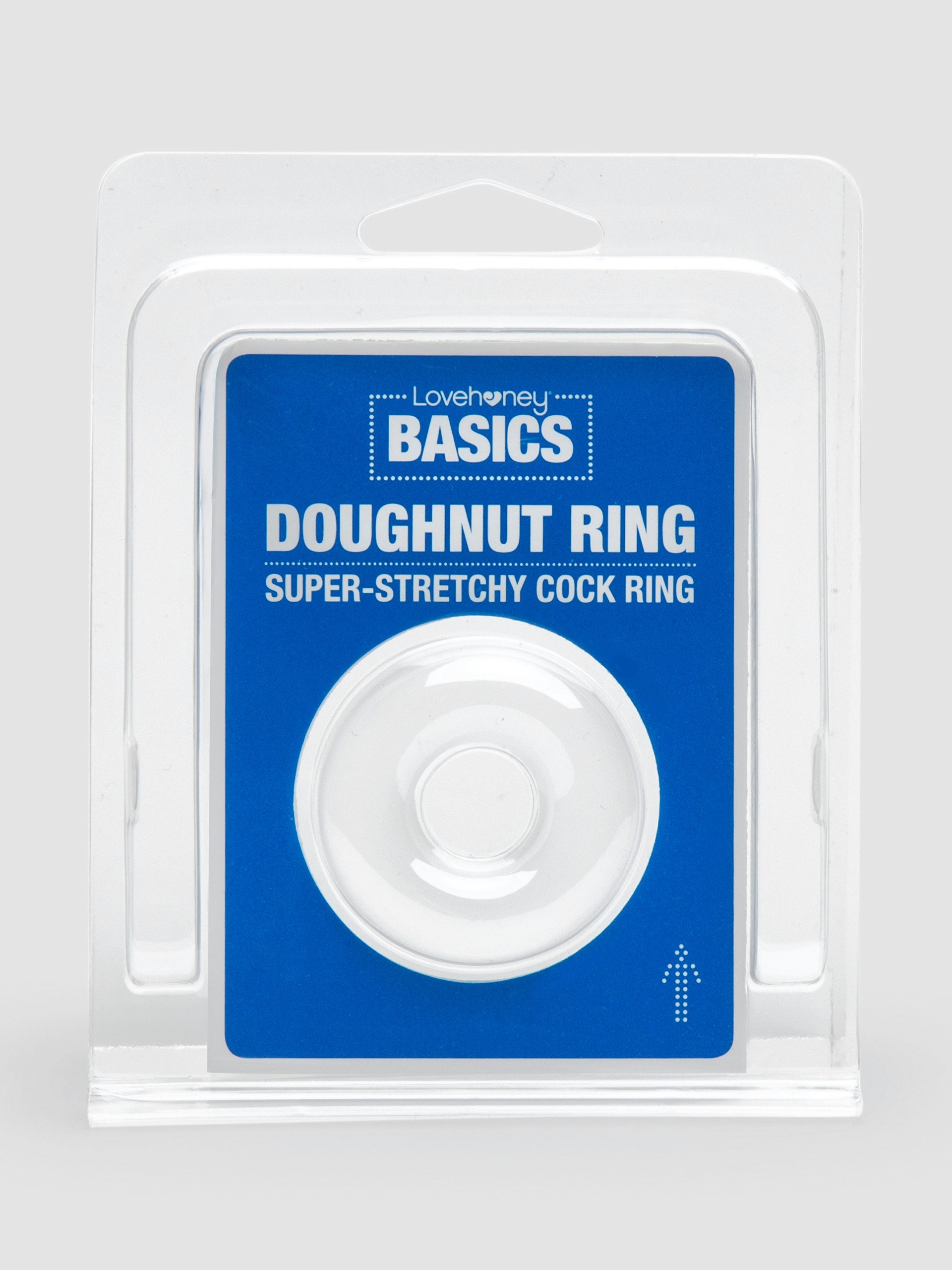 BASICS Doughnut Stretchy Cock Ring, Clear, hi-res