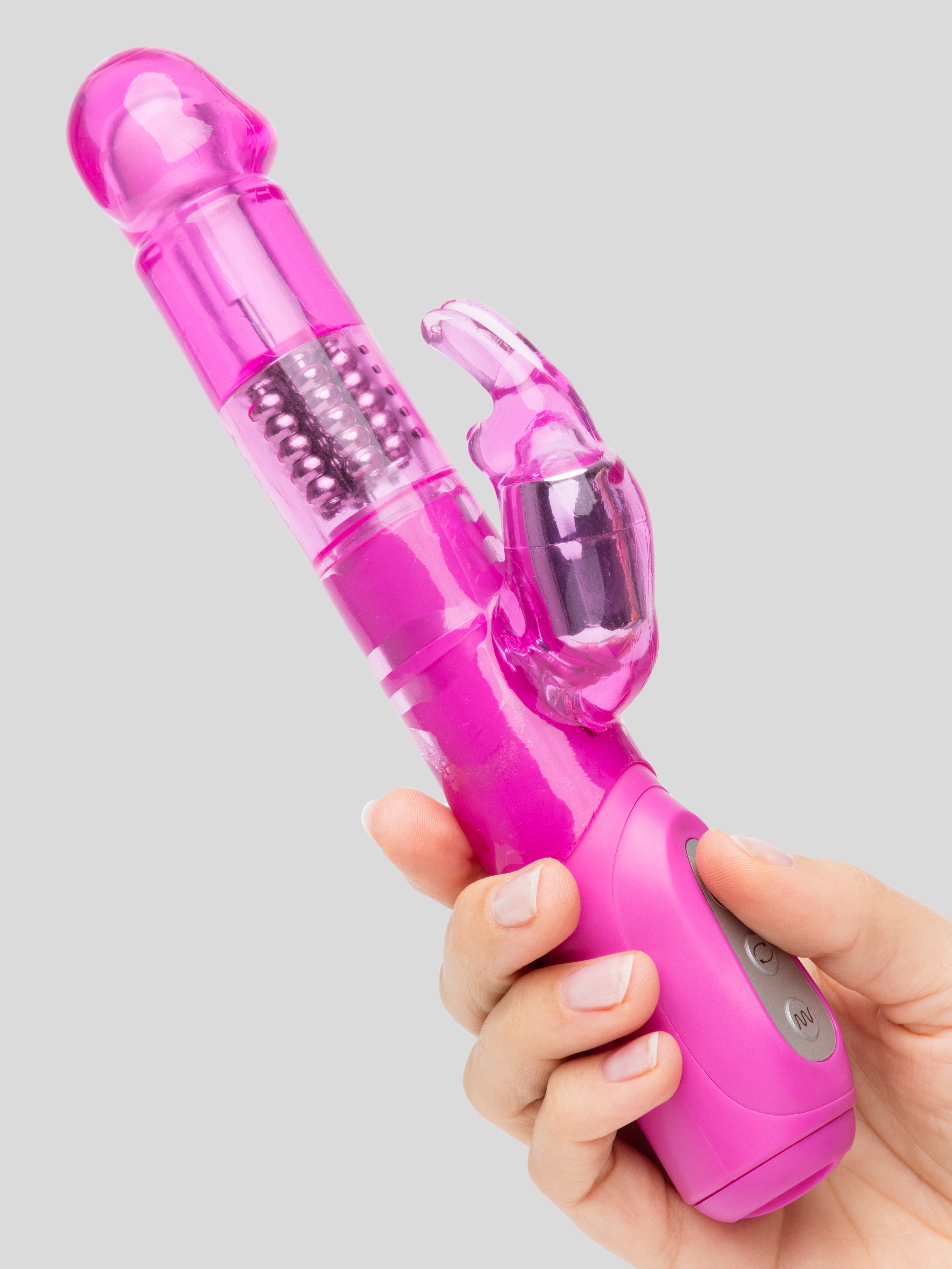 Lovehoney Jessica Rabbit 10 Function Slimline Rabbit Vibrator, Pink, hi-res