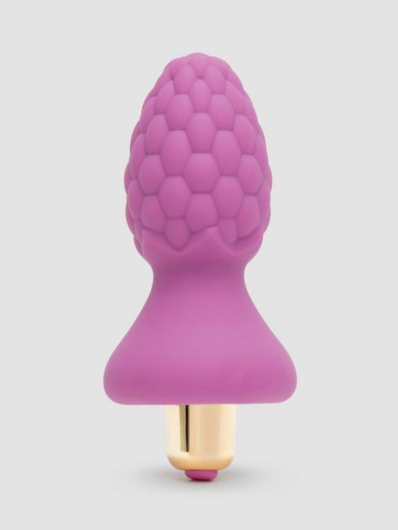 Rocks Off 7 Function Ass Berry Vibrating Butt Plug 2.25 Inch, Pink, hi-res