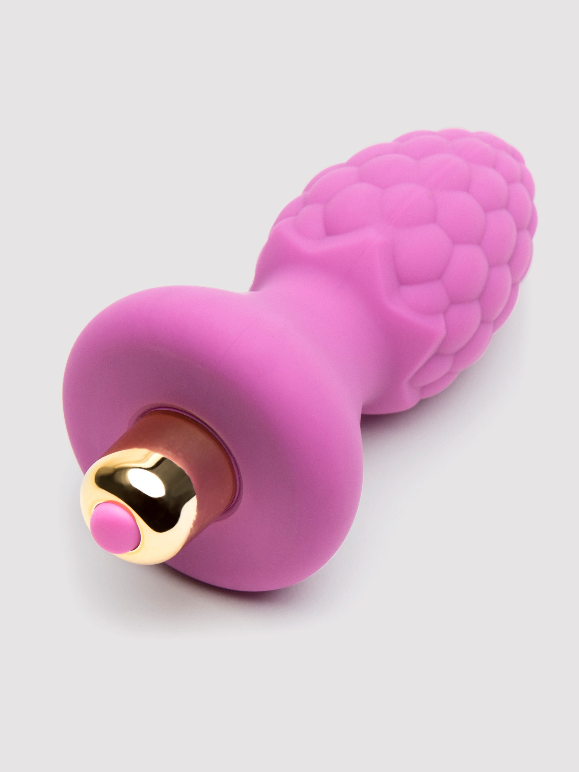 Rocks Off 7 Function Ass Berry Vibrating Butt Plug 2.25 Inch, Pink, hi-res