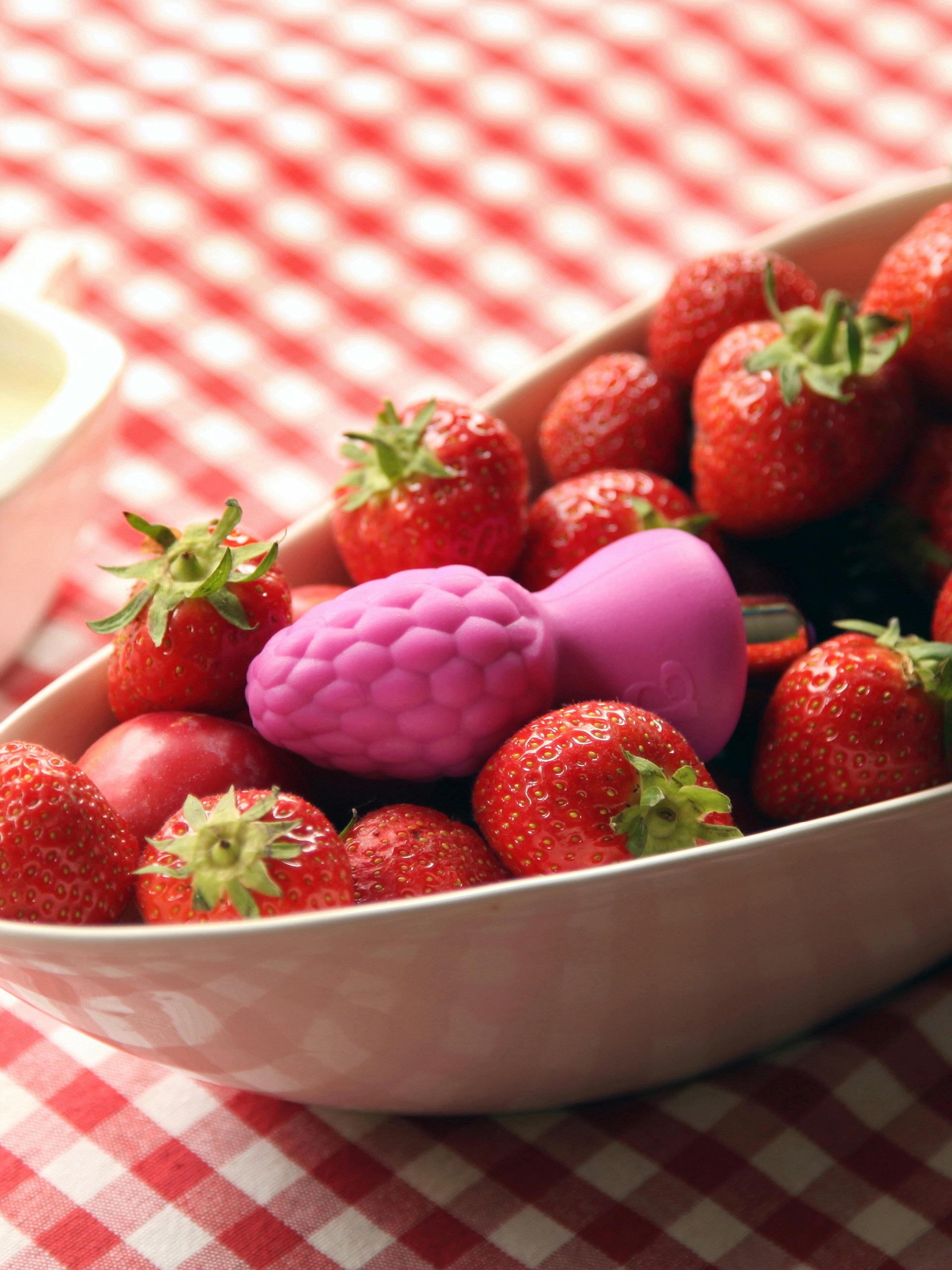 Rocks Off 7 Function Ass Berry Vibrating Butt Plug 2.25 Inch, Pink, hi-res