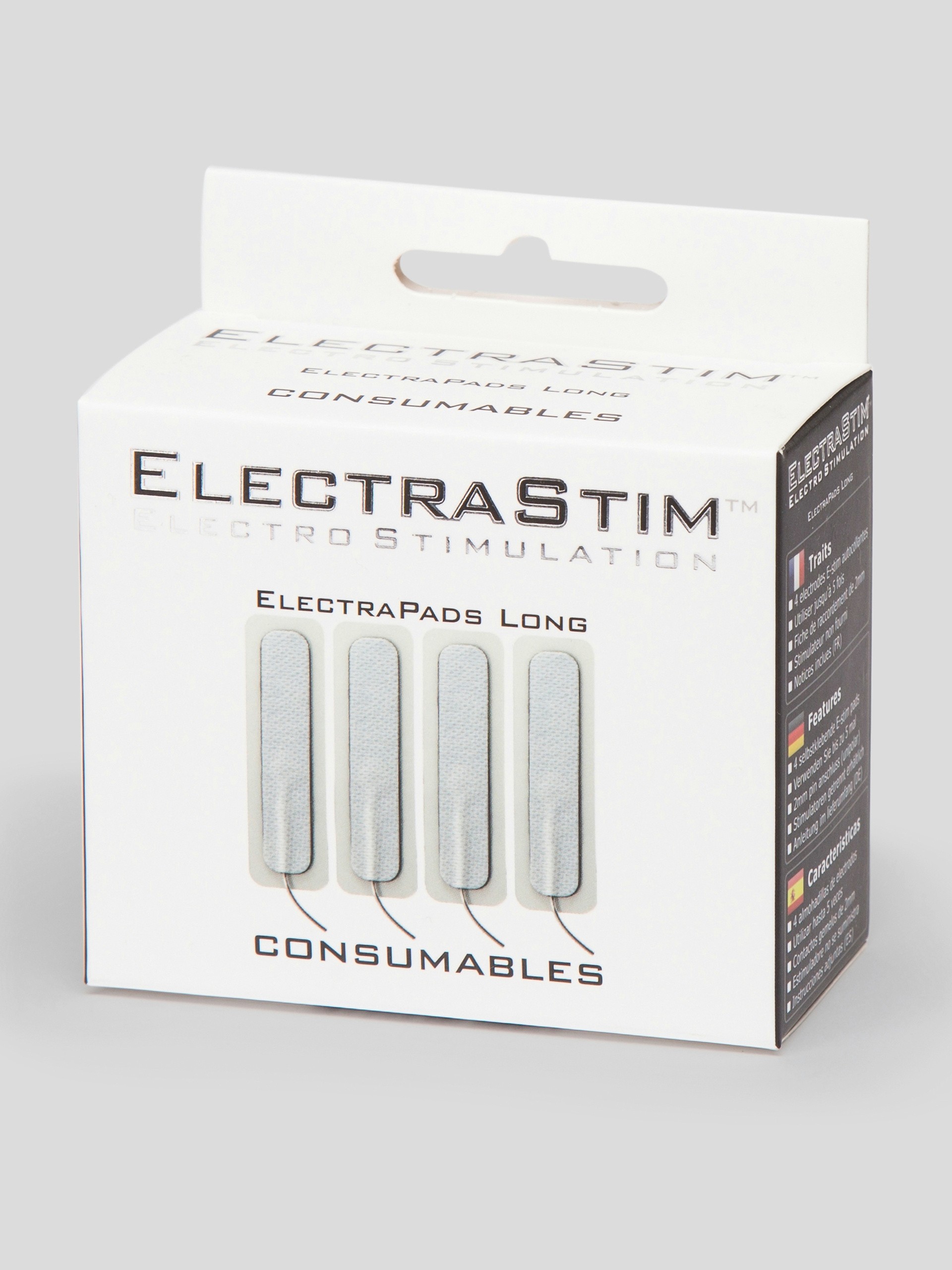 ElectraStim Uni-Polar Long ElectraPads (4 pack), White, hi-res
