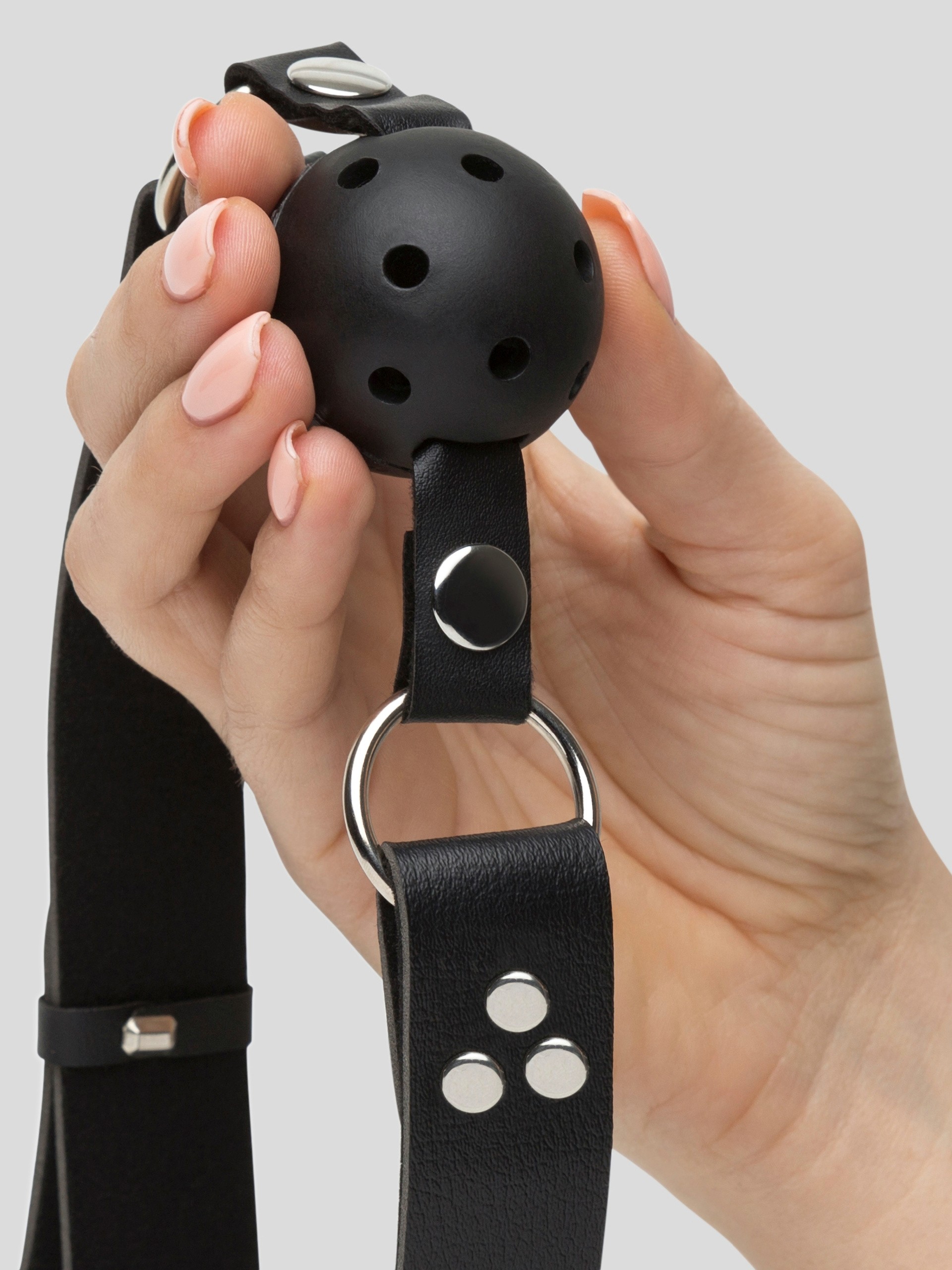 Fetish Fantasy Breathable Ball Gag Training System (3 Balls), Black, hi-res