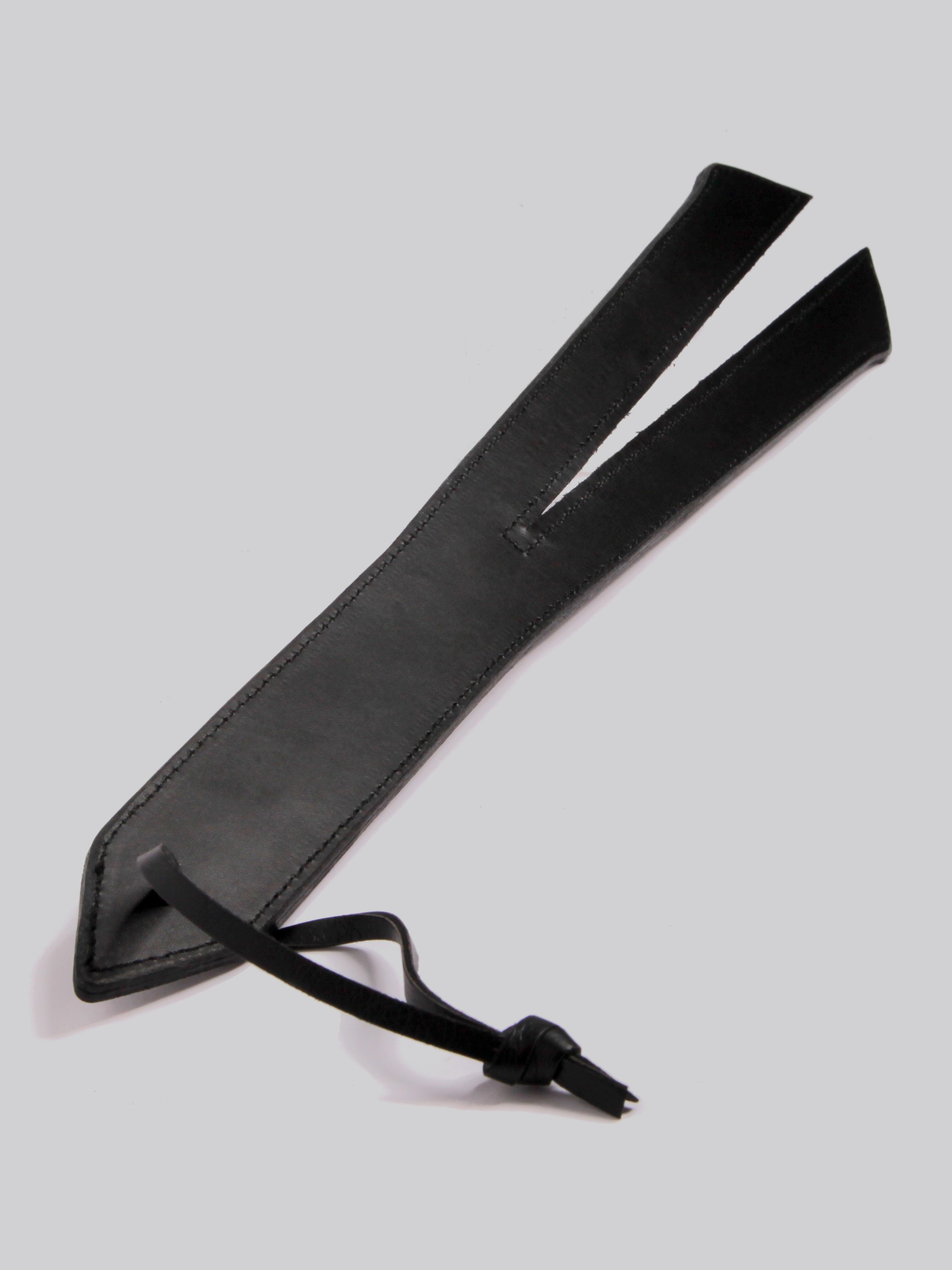 Bondage Boutique Advanced Split Leather Tawse Paddle, Black, hi-res