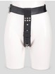 Bondage Boutique Deluxe Leather Female Chastity Belt with Dildo and Butt Plug, Black, hi-res