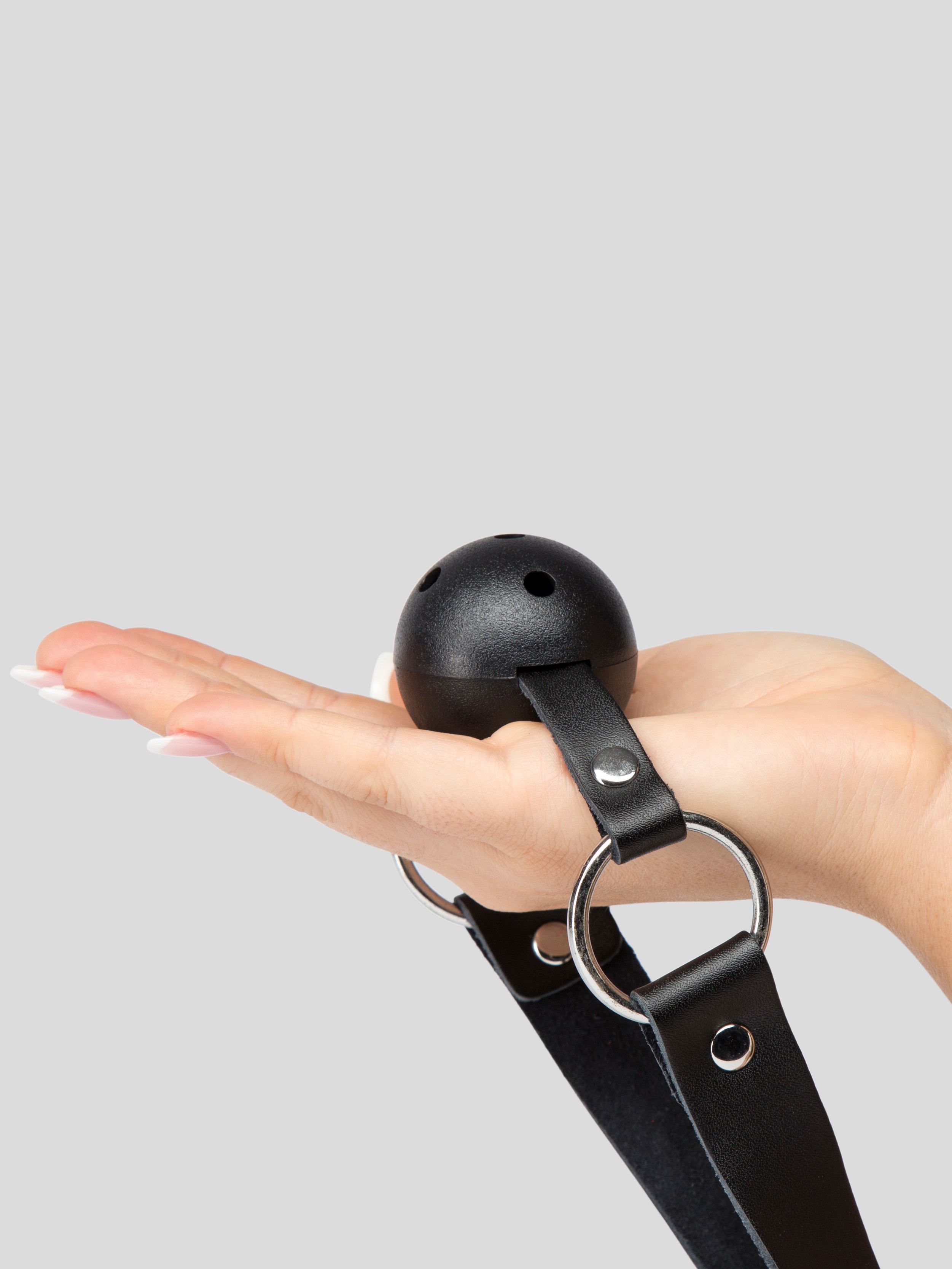 Bondage Boutique Open Wide XL Breathable Ball Gag, Black, hi-res