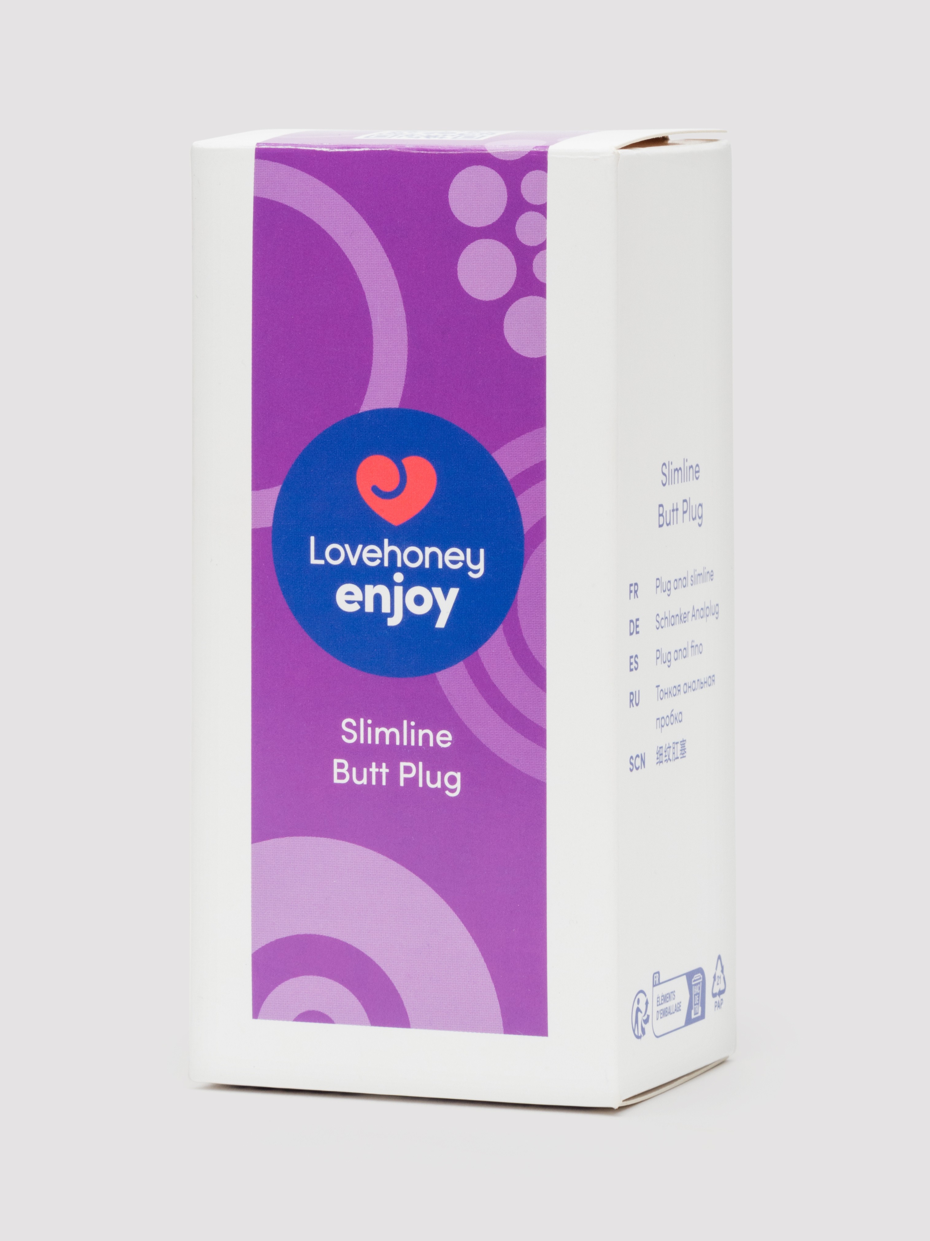 BASICS Slimline Butt Plug, Purple, hi-res