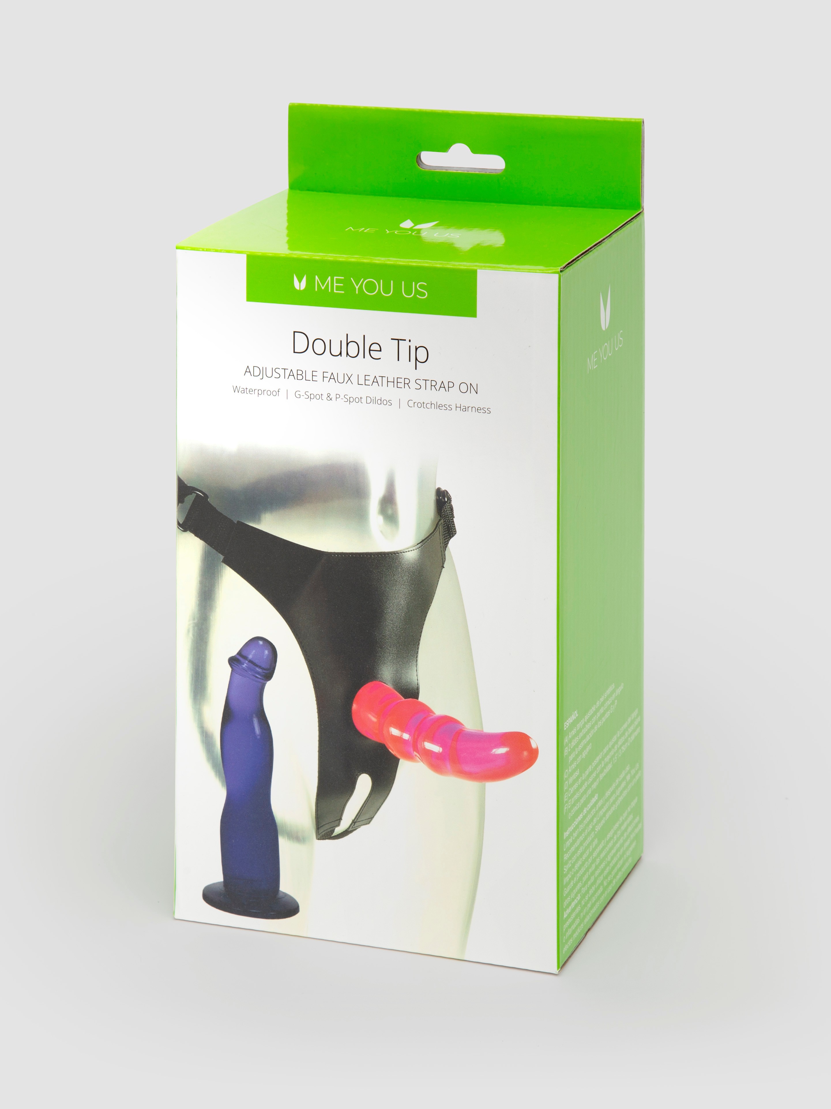 Double Tip Unisex Strap-On Harness Kit with 2 Dildos, Black, hi-res