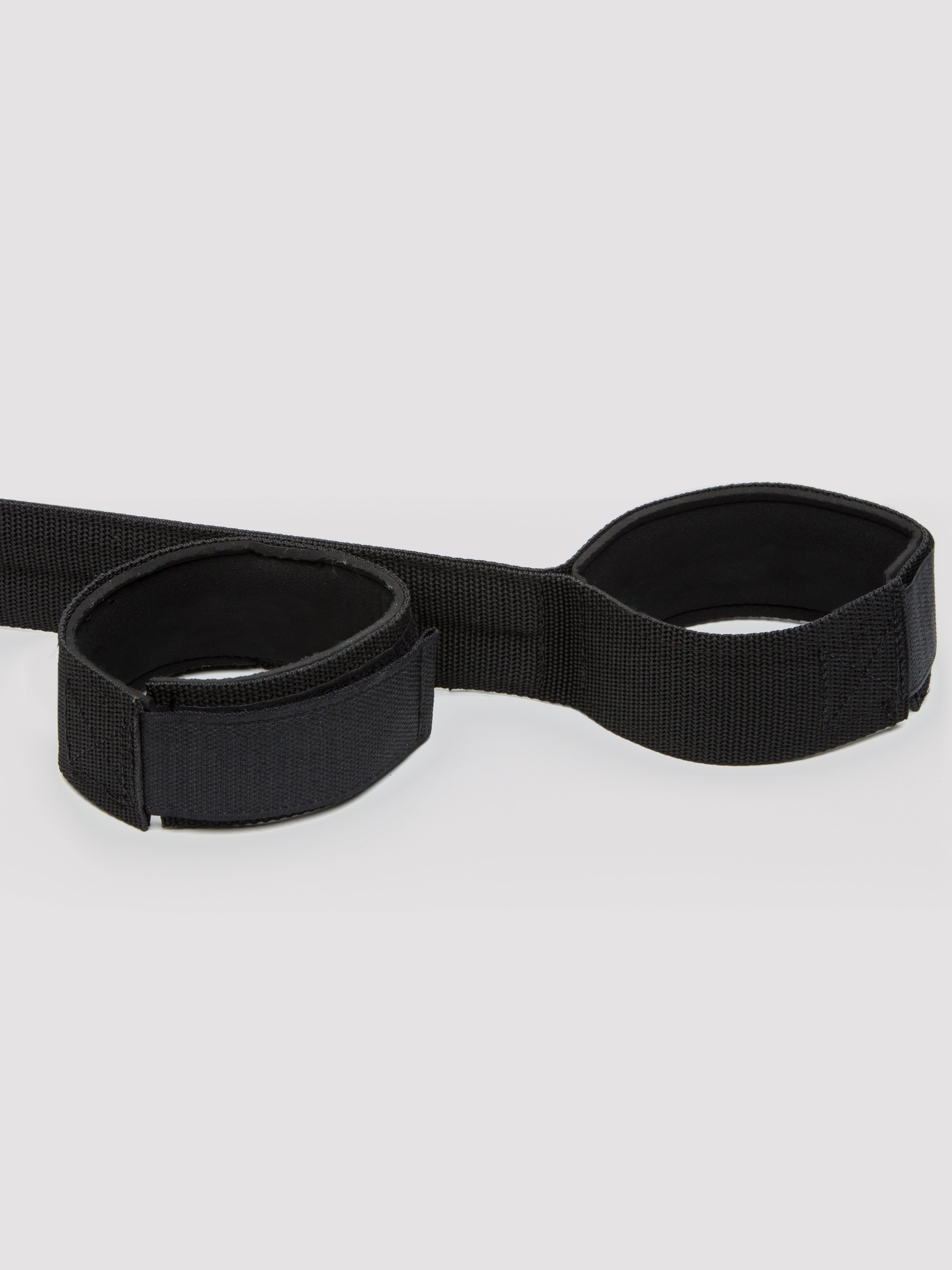 Sportsheets Spreader Bar with Cuffs, Black, hi-res