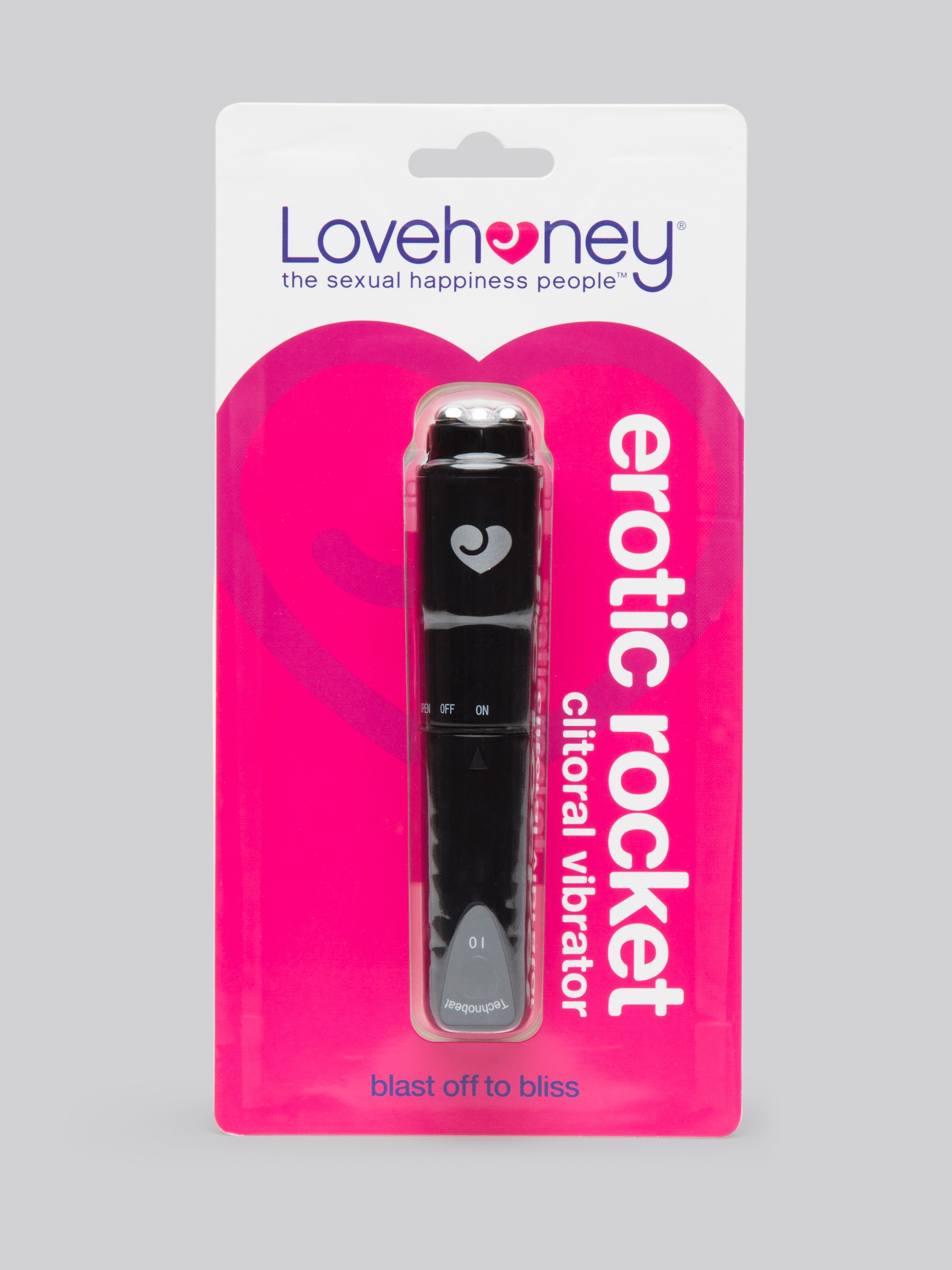 Lovehoney Erotic Rocket 10 Function Clitoral Vibrator, Black, hi-res