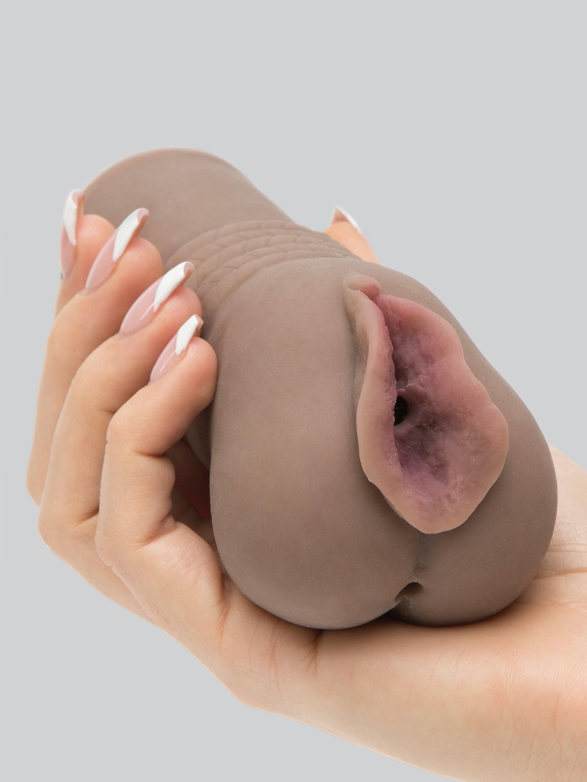 CyberSkin Cinnamon Cyber Stroker Pussy and Ass, Flesh Brown, hi-res