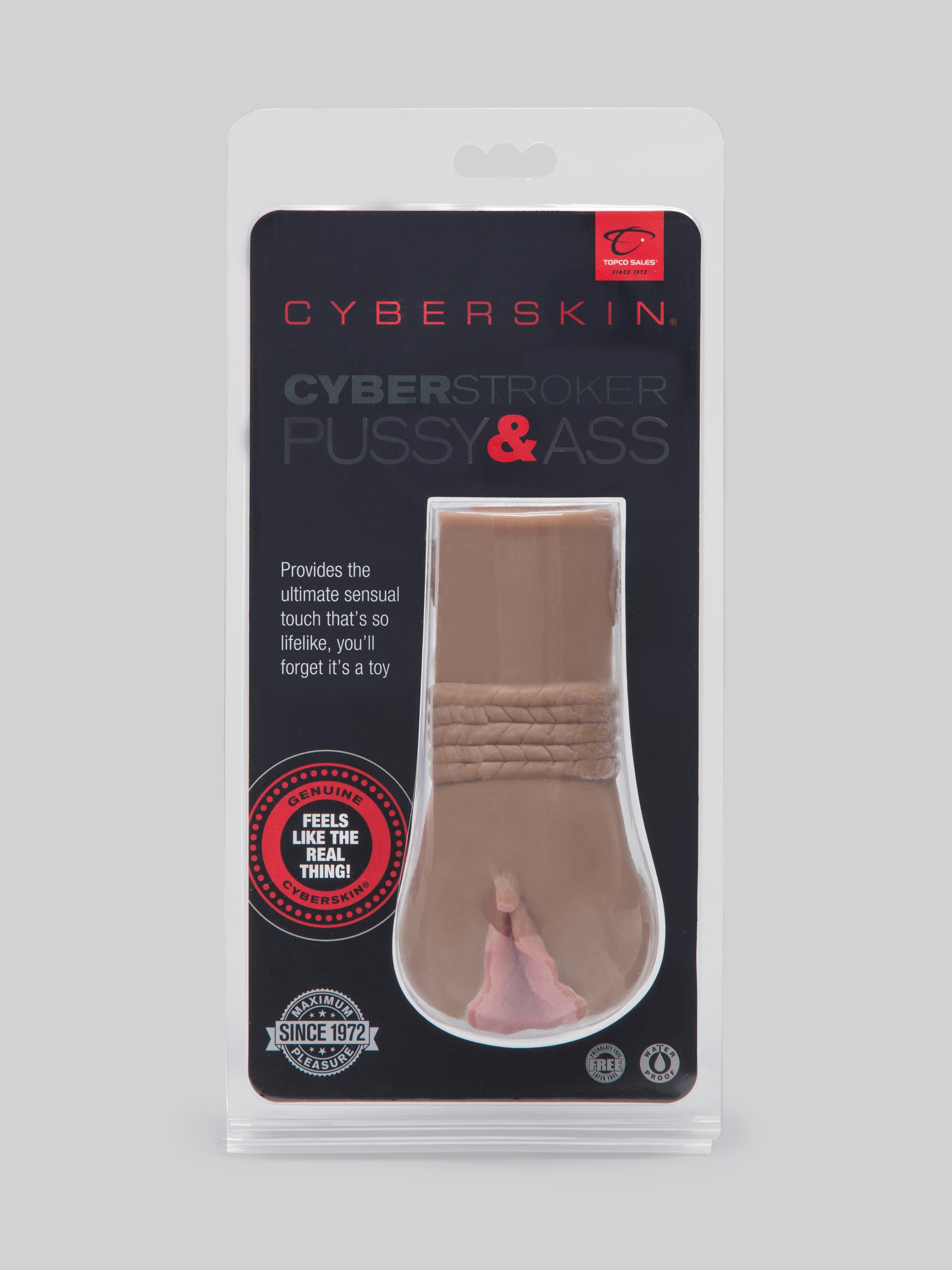 CyberSkin Cinnamon Cyber Stroker Pussy and Ass, Flesh Brown, hi-res
