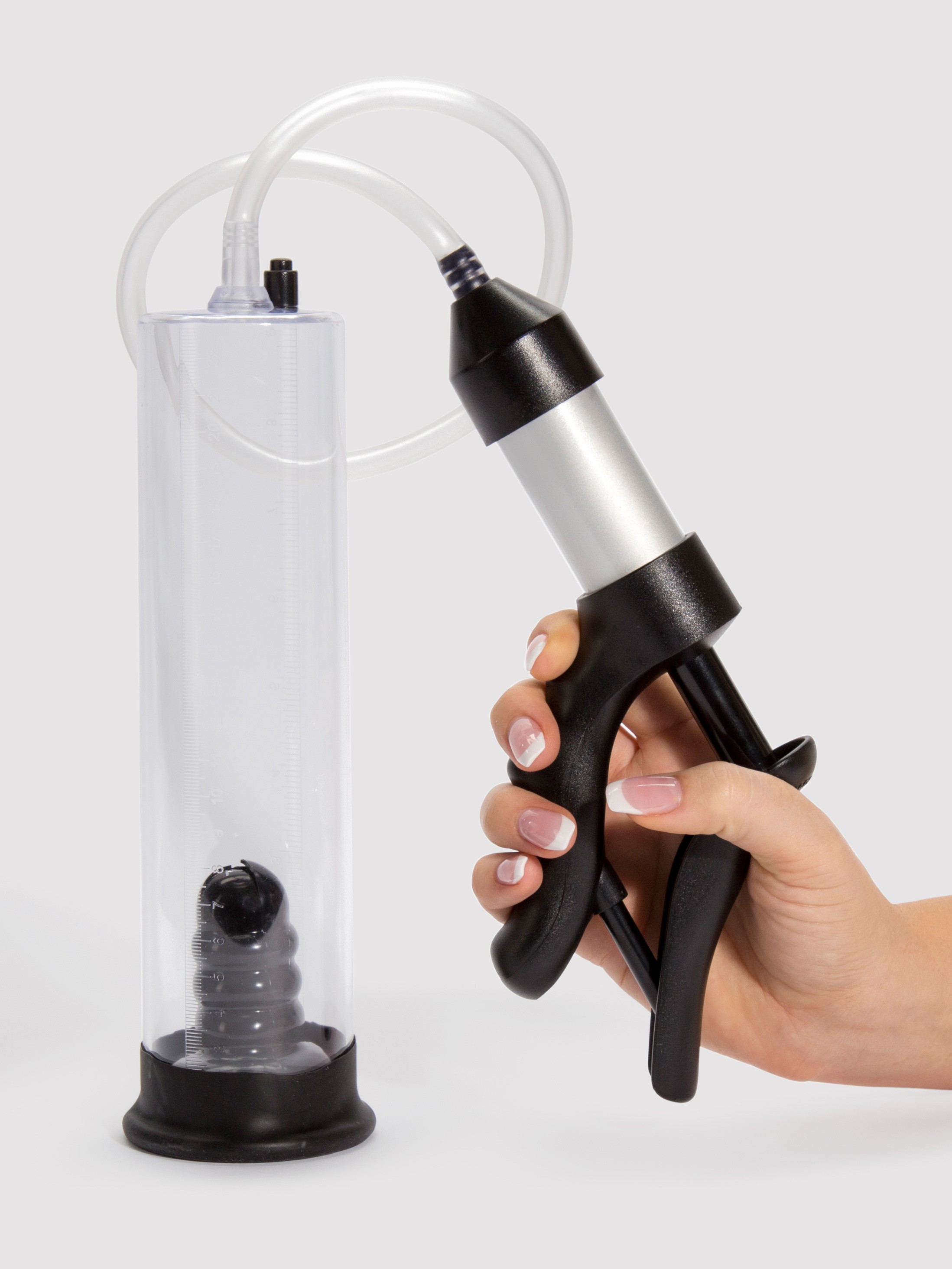 Quick Draw Trigger Controlled Penis Pump, Clear, hi-res