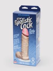 Doc Johnson Vac-U-Lock Realistic Dildo 8 Inch, Flesh Pink, hi-res