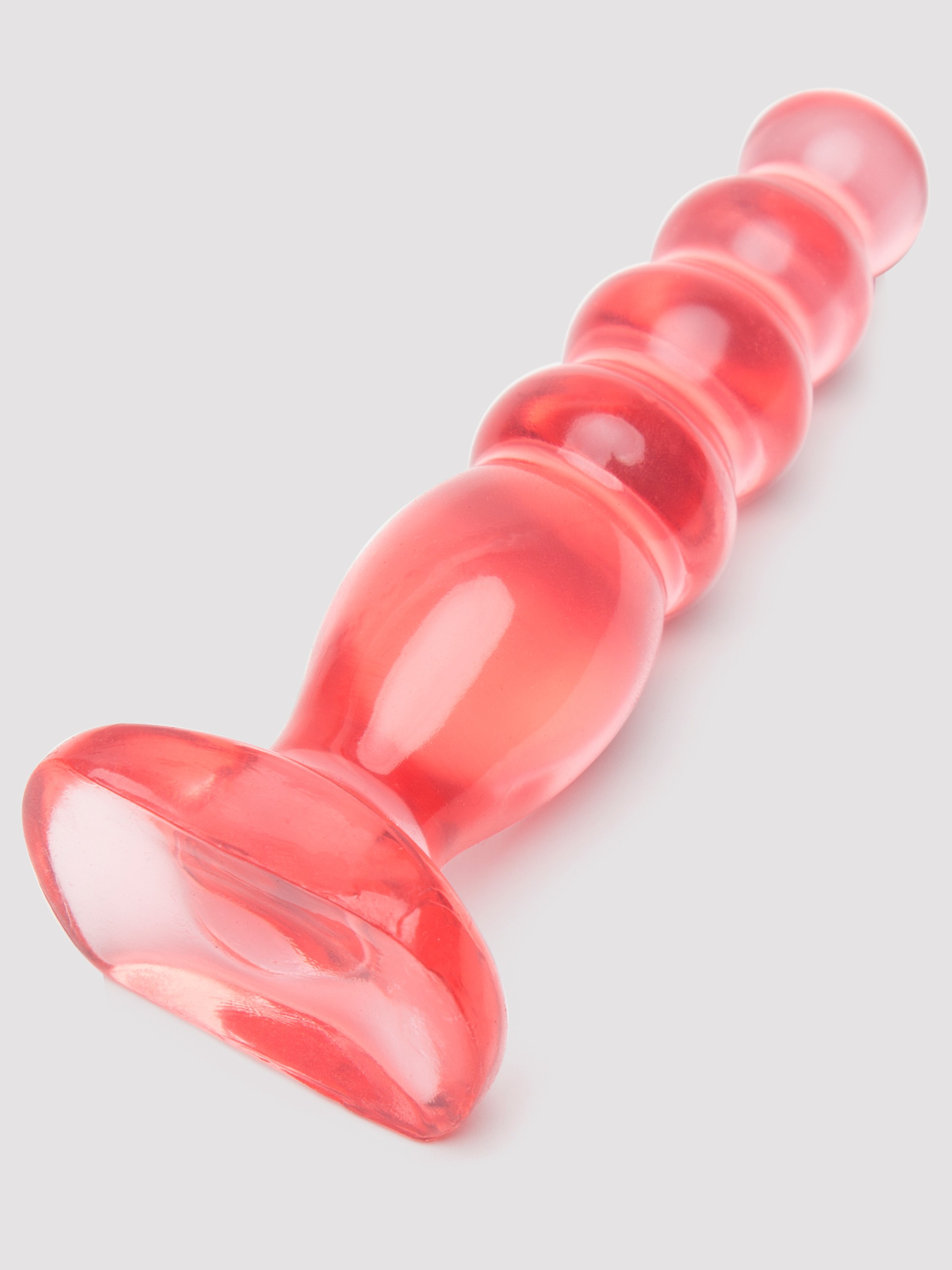 Doc Johnson Crystal Jellies Beaded Butt Plug, Pink, hi-res