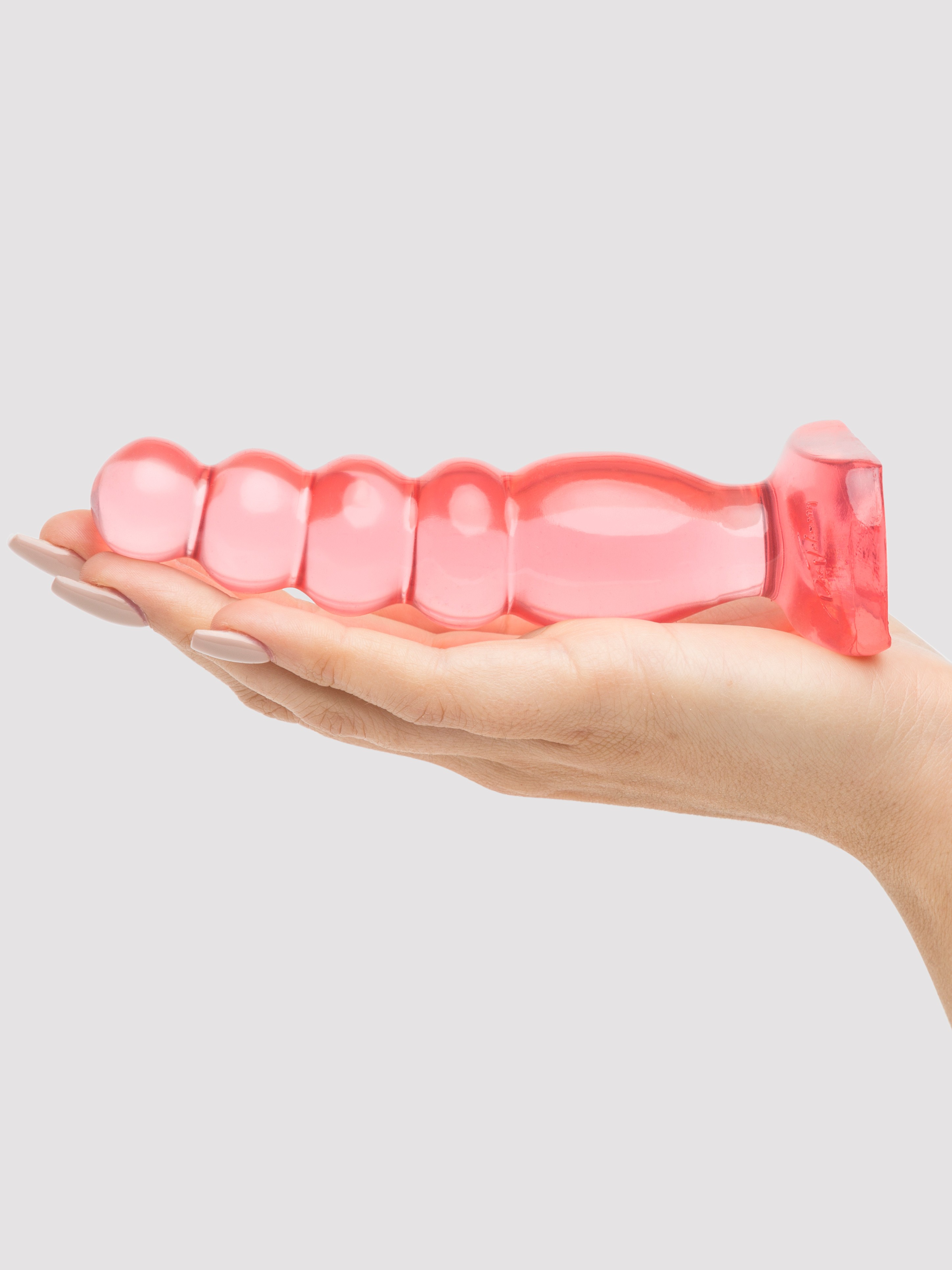 Doc Johnson Crystal Jellies Beaded Butt Plug, Pink, hi-res