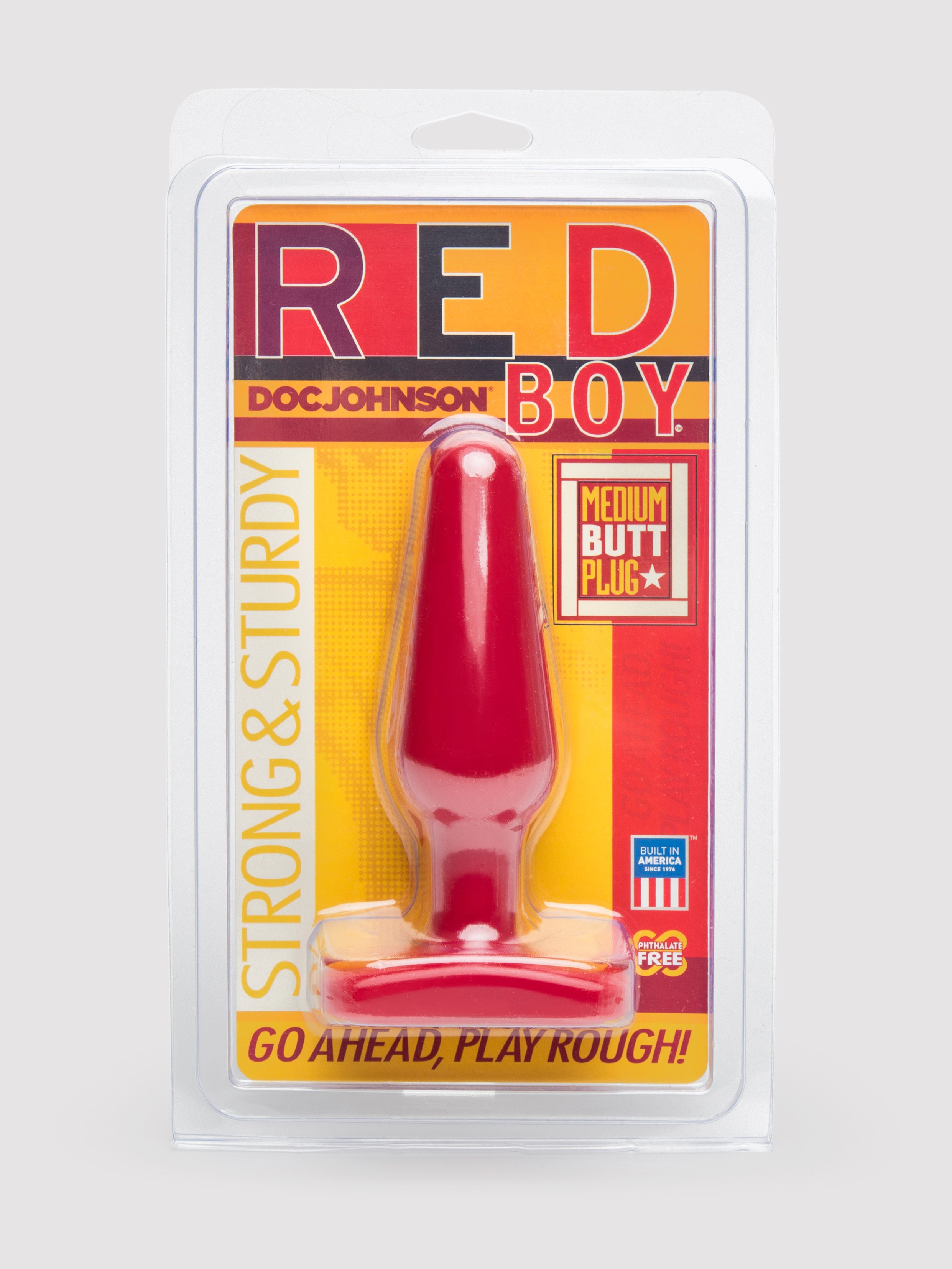 Doc Johnson Red Boy Medium Butt Plug, Red, hi-res