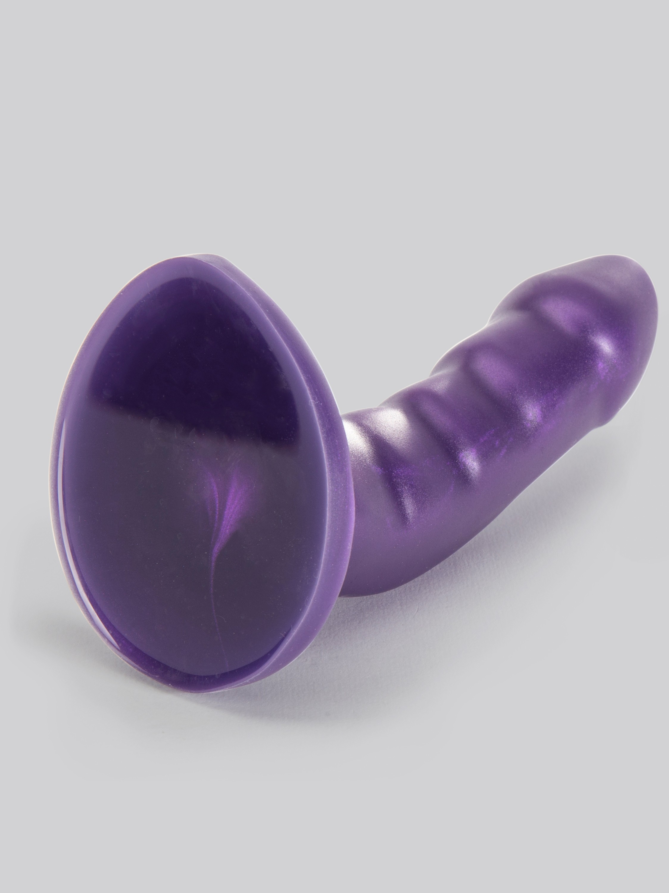 Tantus Curve Silicone Dildo 6.5 Inch, Purple, hi-res