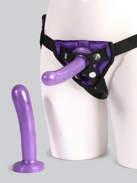Tantus Intermediate Unisex Vibrating Strap-On Harness Kit (6 Piece), Purple, hi-res