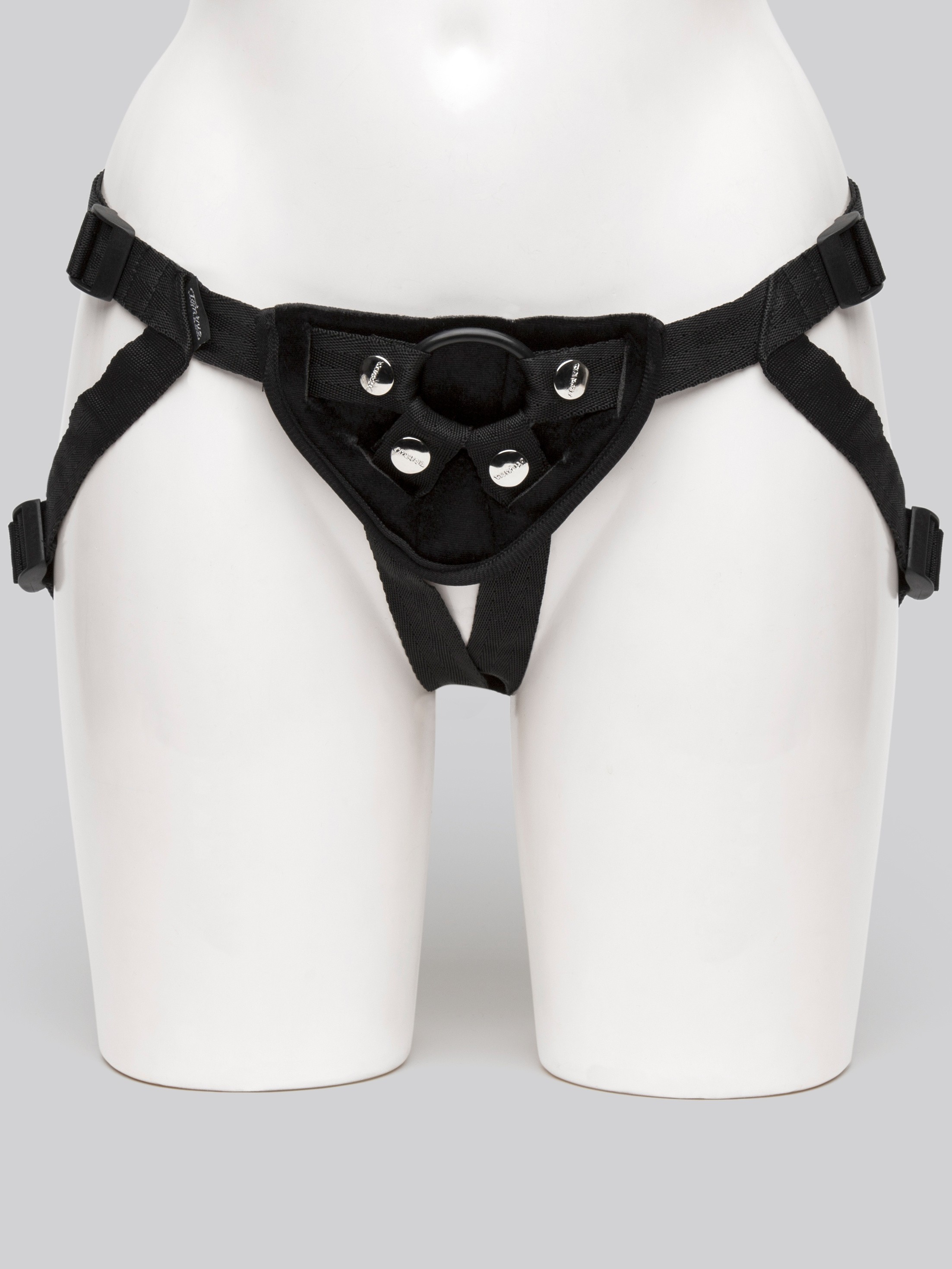 Tantus Intermediate Unisex Vibrating Strap-On Harness Kit (6 Piece), Black, hi-res