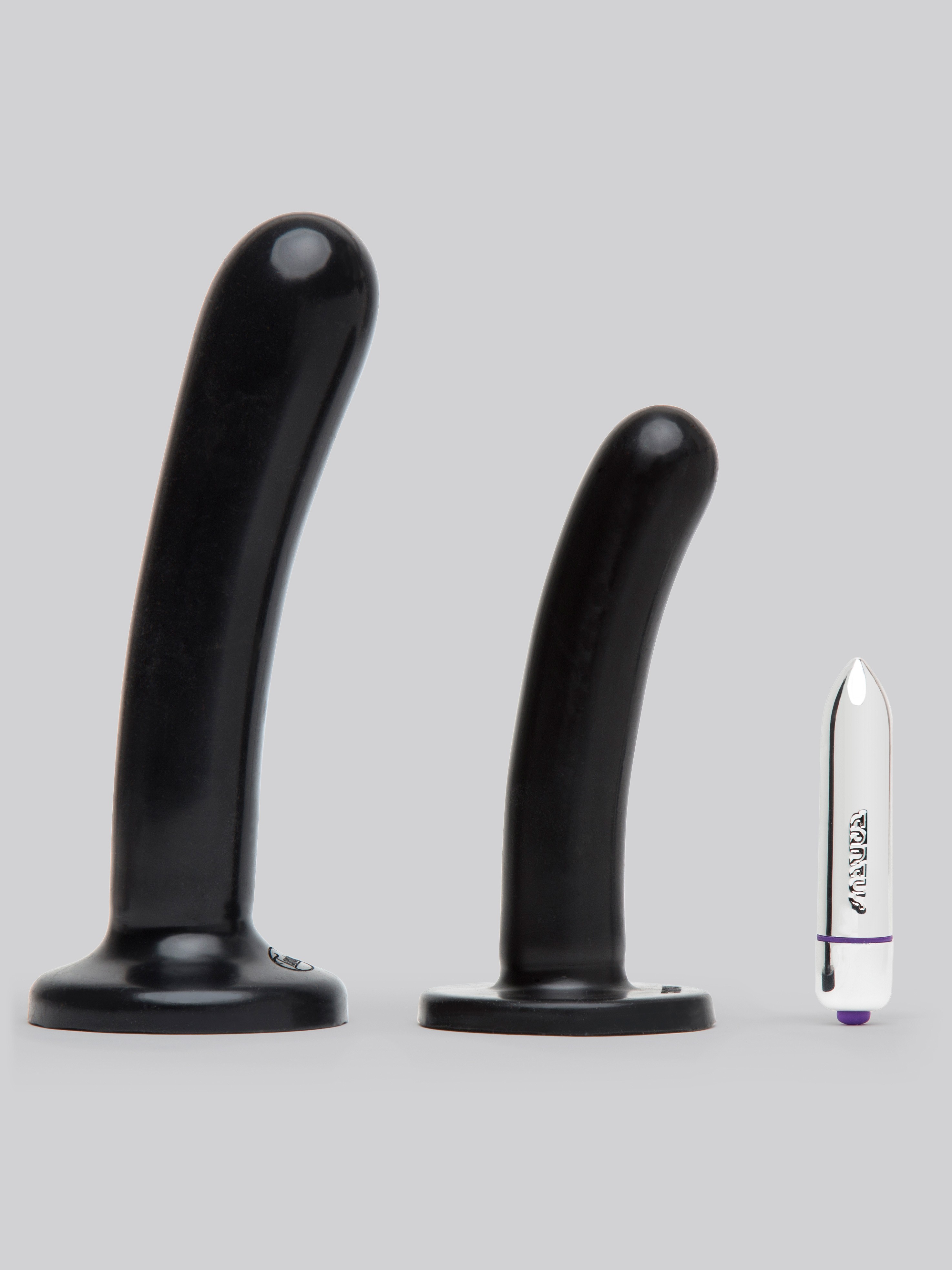 Tantus Intermediate Unisex Vibrating Strap-On Harness Kit (6 Piece), Black, hi-res