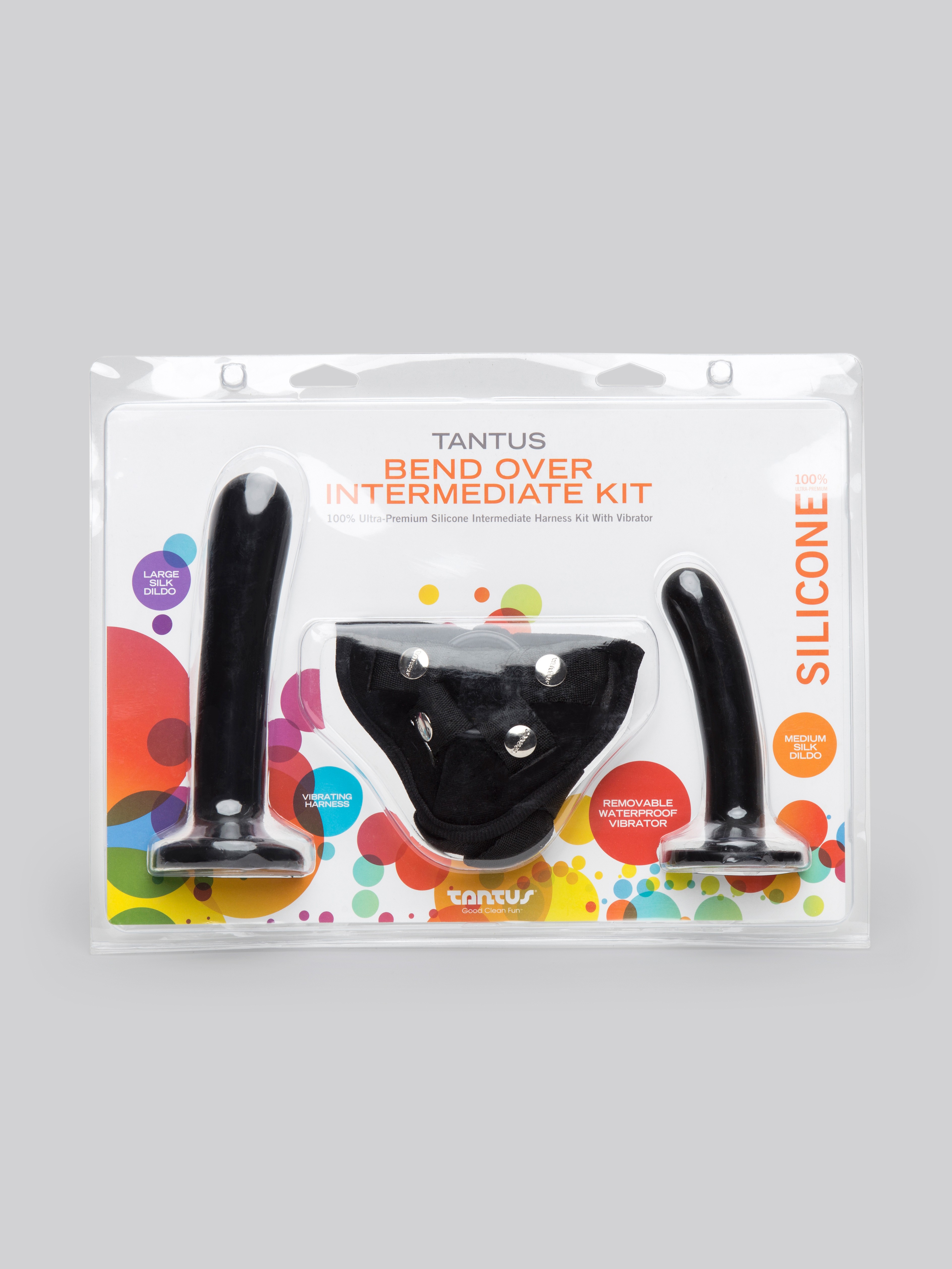 Tantus Intermediate Unisex Vibrating Strap-On Harness Kit (6 Piece), Black, hi-res